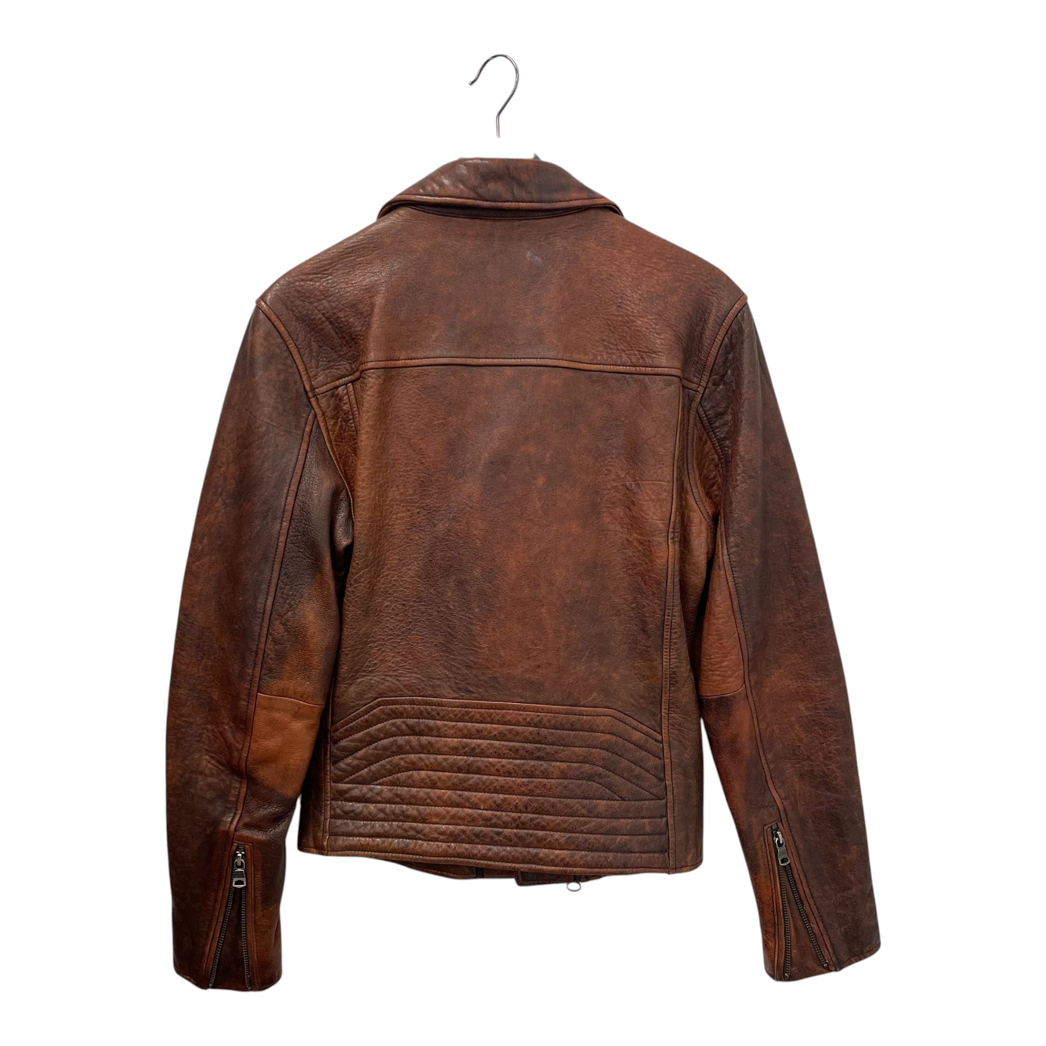 BANANA REPUBLIC/Leather Jkt/S/Leather/BRW/Rustic Faded Leather view 2