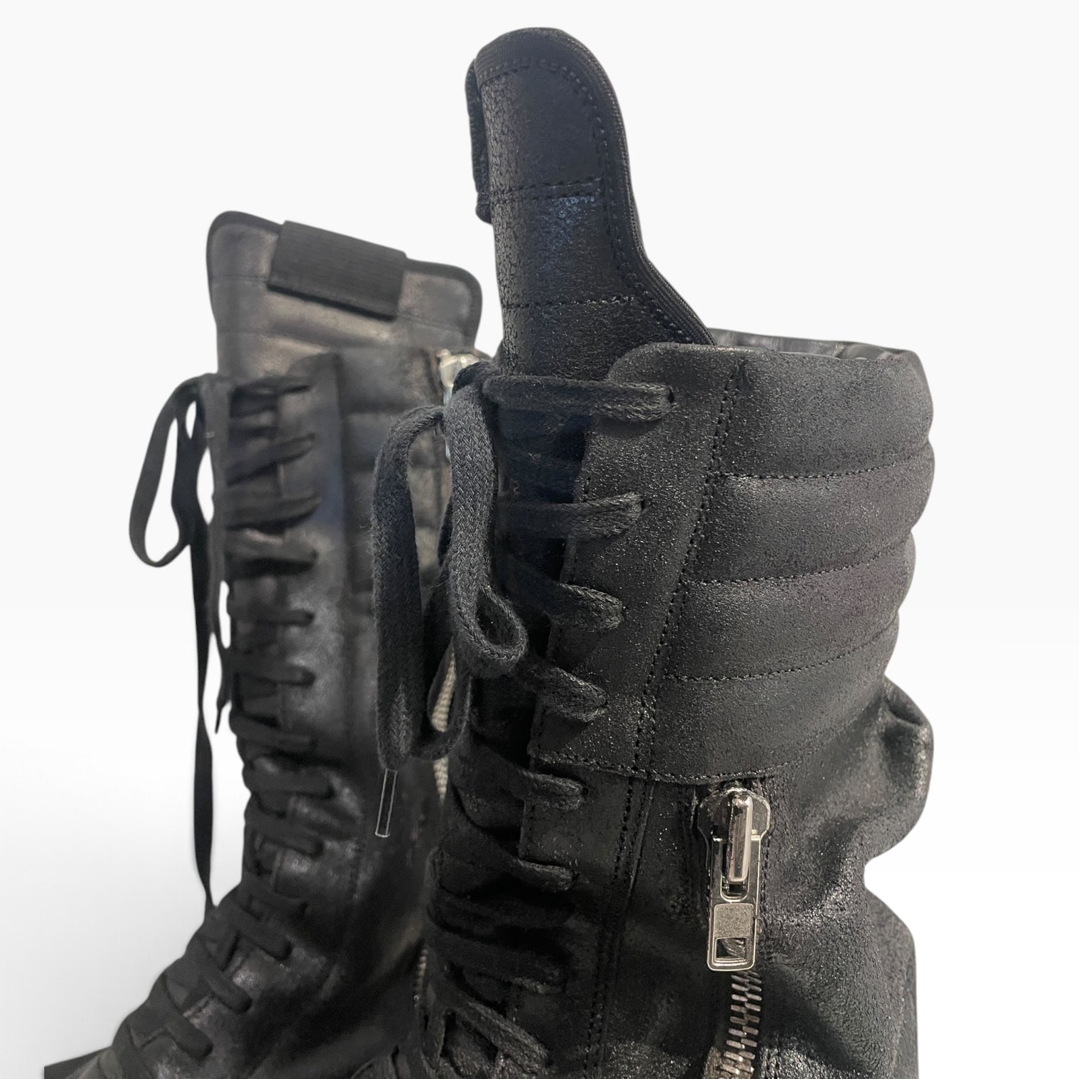 Rick Owens/Hi-Sneakers/EU 43/Leather/BLK/cargo basket view 5