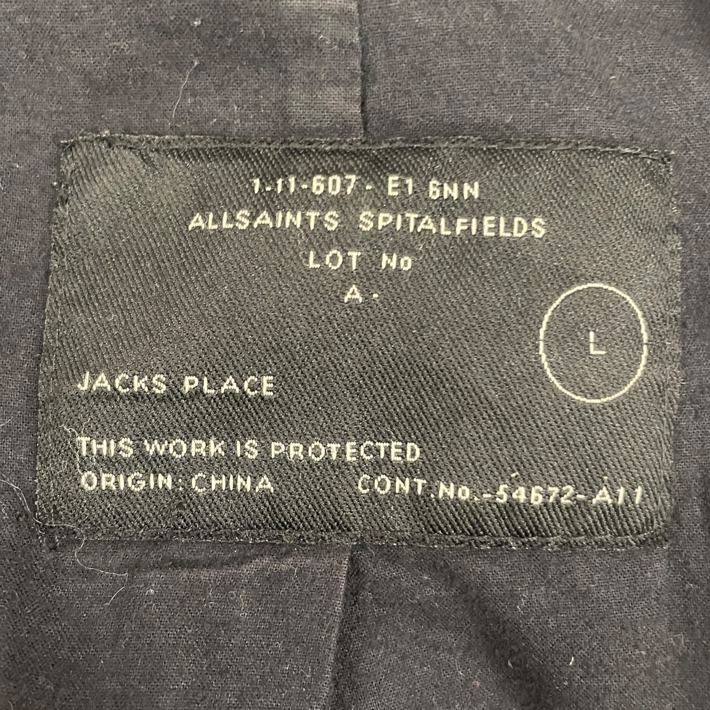ALLSAINTS SPITALFIELDS/Leather Jkt/L/Leather/BLK/BIKER MOTO view 4
