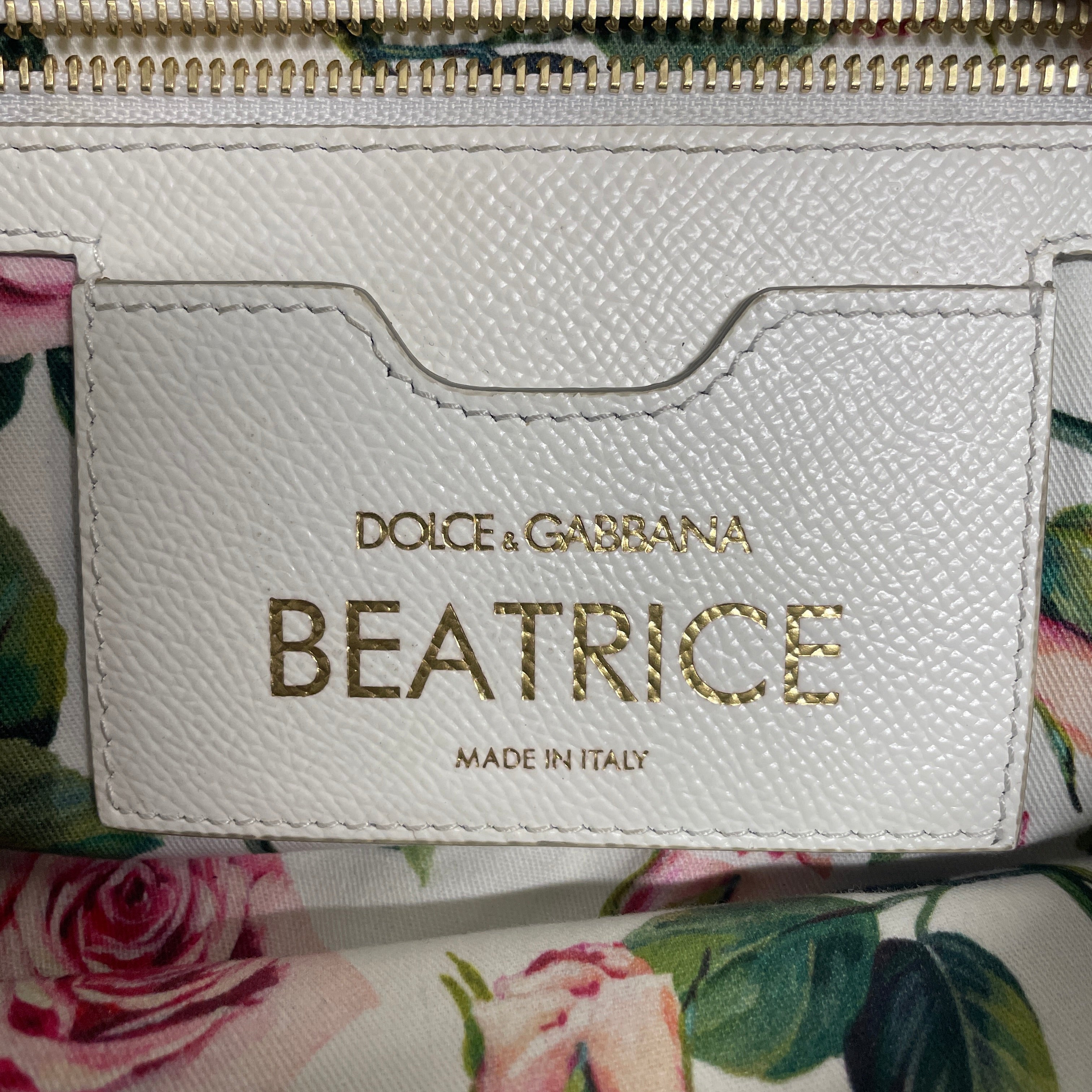DOLCE&GABBANA/Pouch/Floral Pattern/Cotton/MLT/pink floral grb leaves view 3