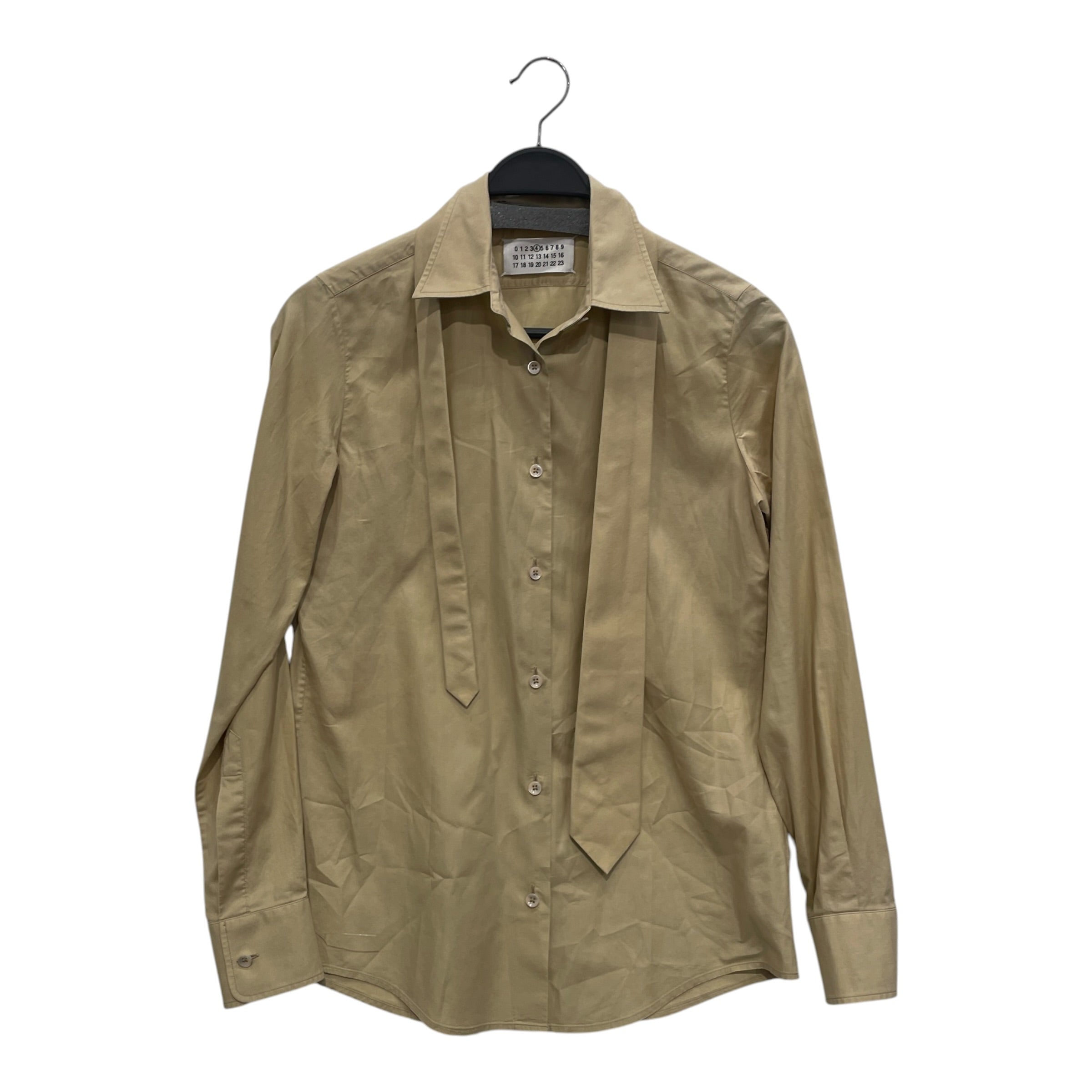 Maison Margiela/LS Shirt/40/Cotton/BEG/BUILT IN TIE view 1
