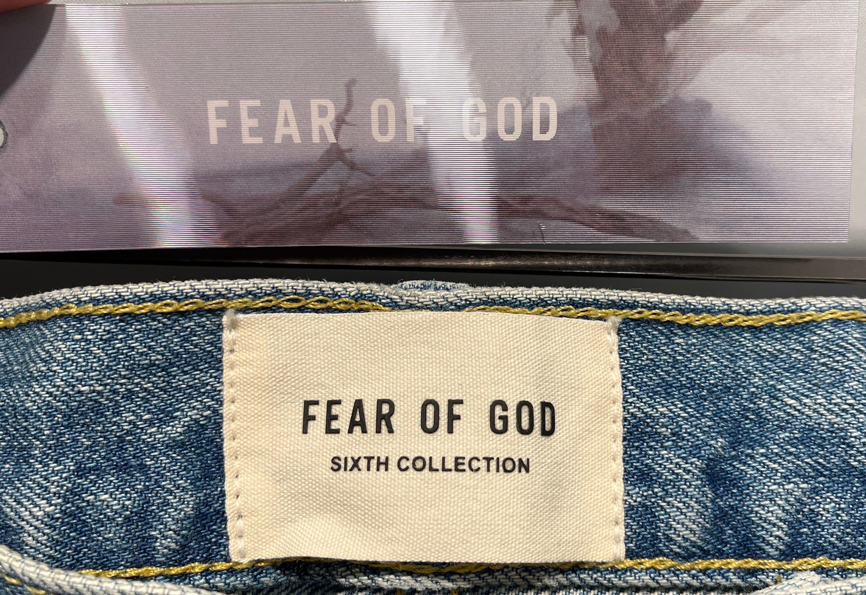 FEAR OF GOD/Pants/30/Denim/BLU/FG BLACK STRIP ON RISE view 6