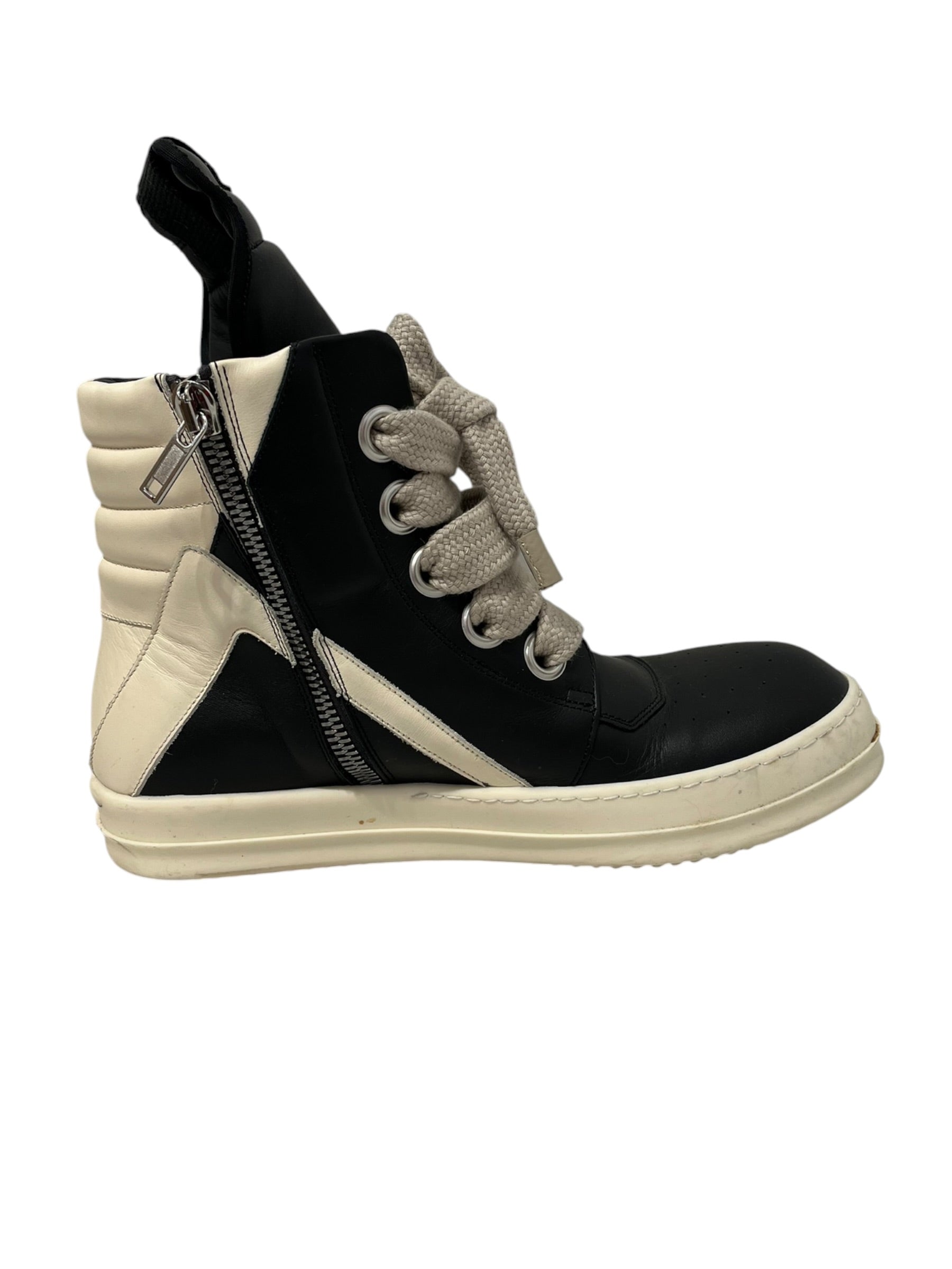 Rick Owens/Hi-Sneakers/EU 43/Leather/BLK/JUMBO LACE GEOBASKET view 4