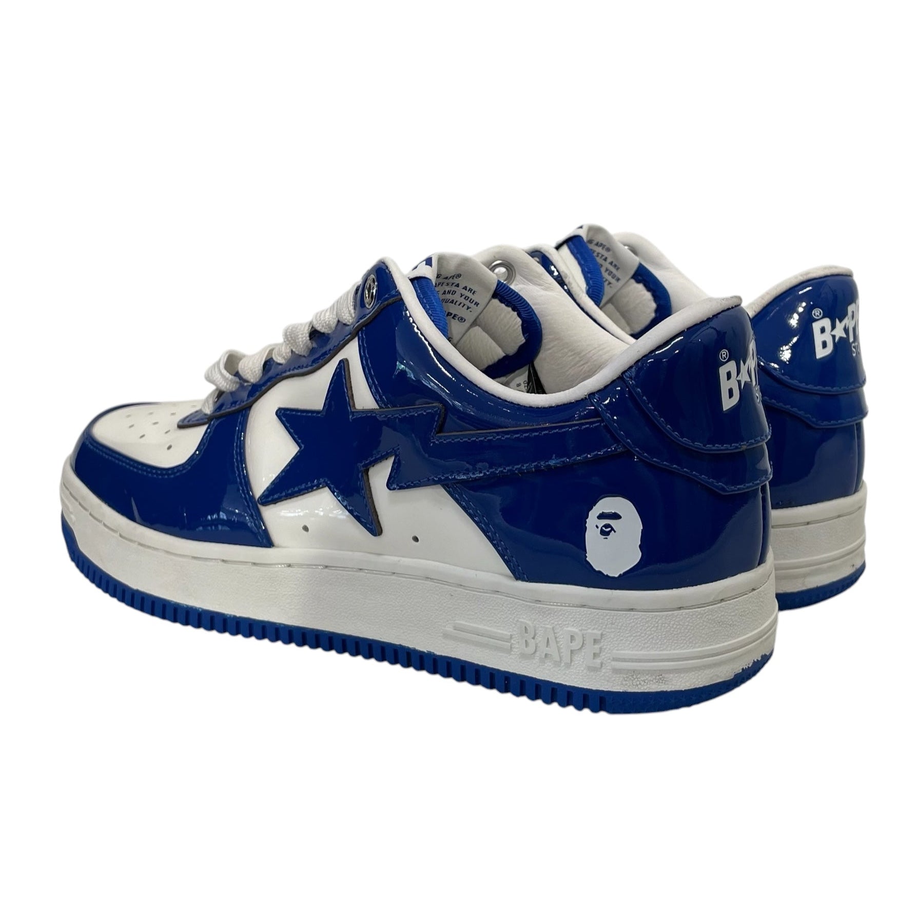 BAPE STA!/Low-Sneakers/US 8/BLU/Patent Leather #5 view 2