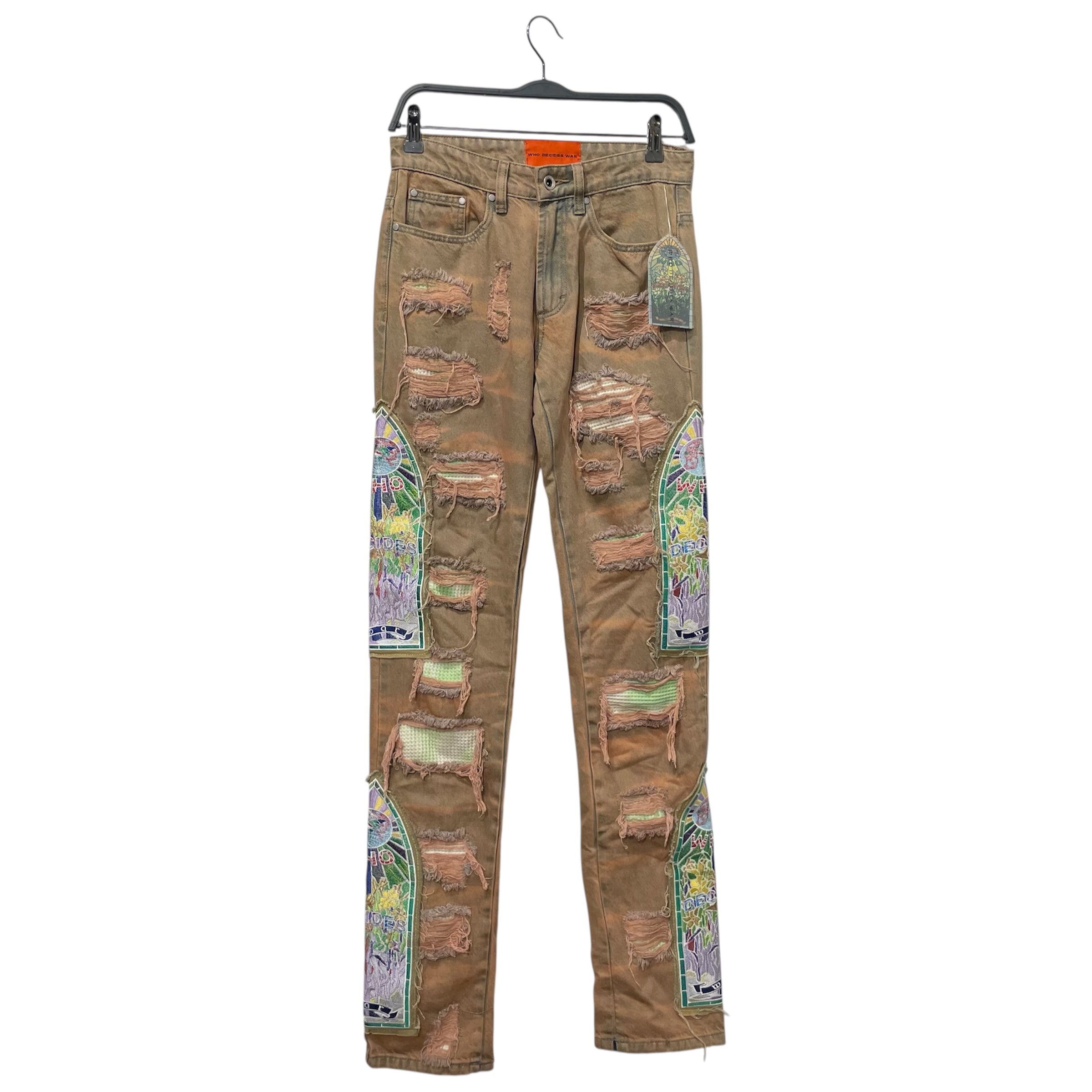 WHO DECIDES WAR/Skinny Pants/26/Denim/BEG/DUST FUSION DENIM/MURAL view 1