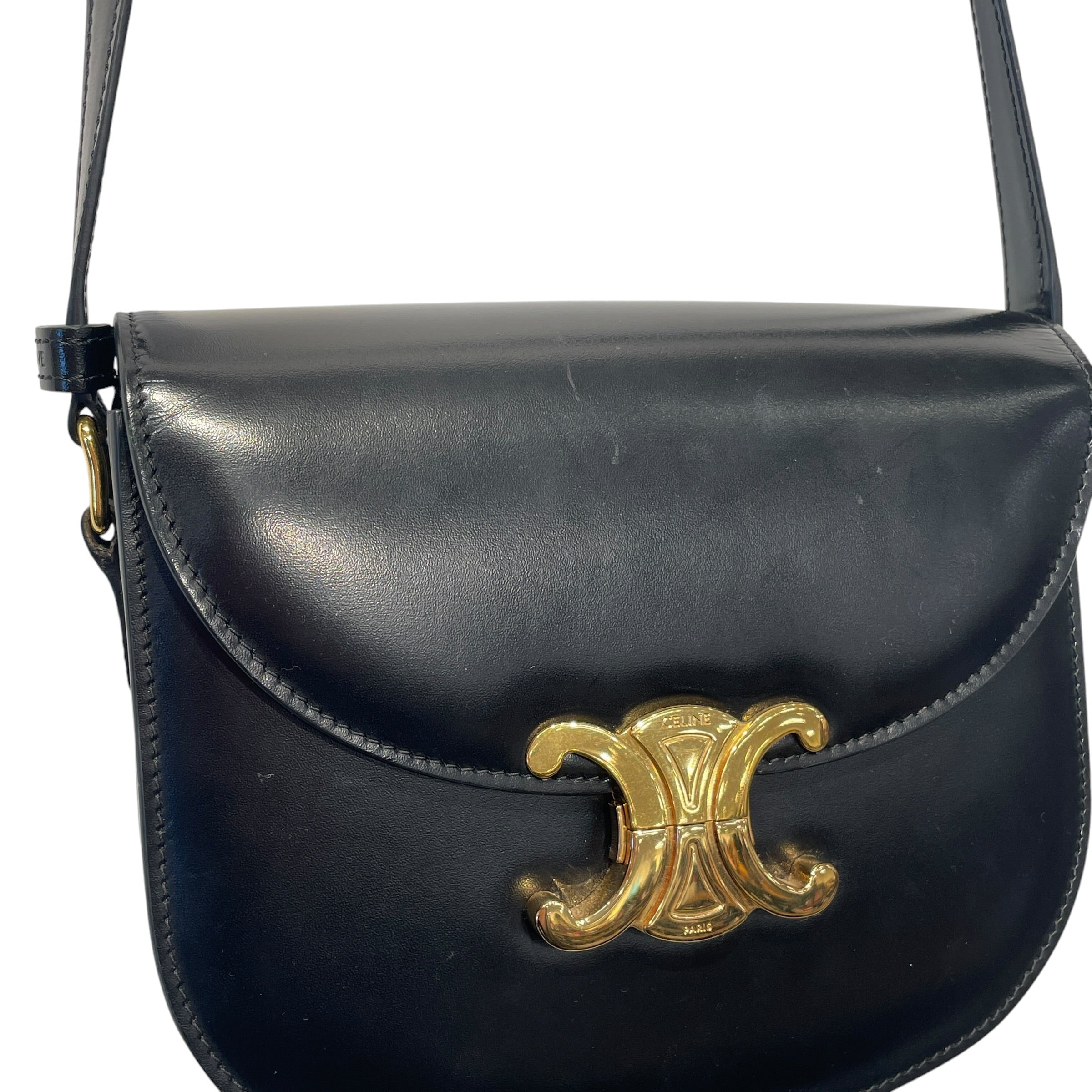 CELINE/Cross Body Bag/Leather/BLK/TRIOMPHE view 2