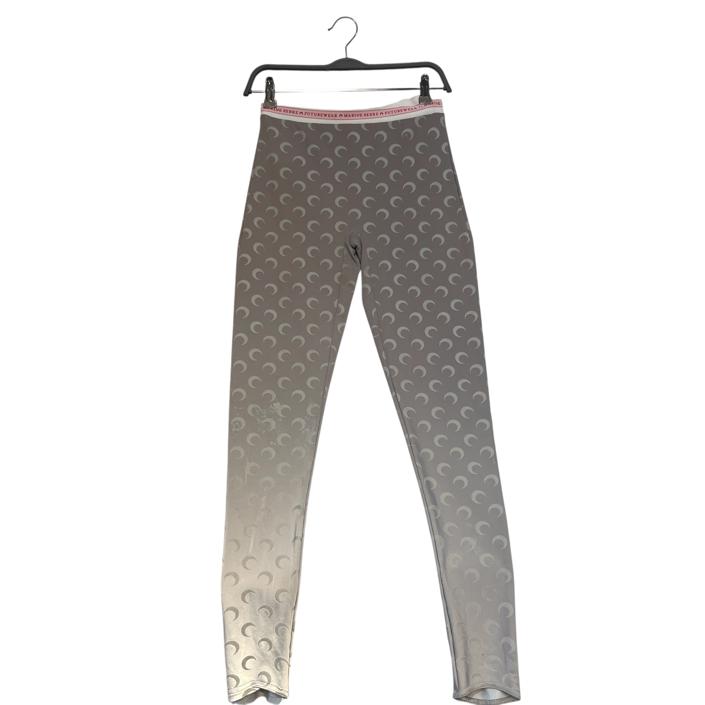 MARINE SERRE/Bottoms/M/All Over Print/Polyester/SLV/FW19 Logo Leggings view 1