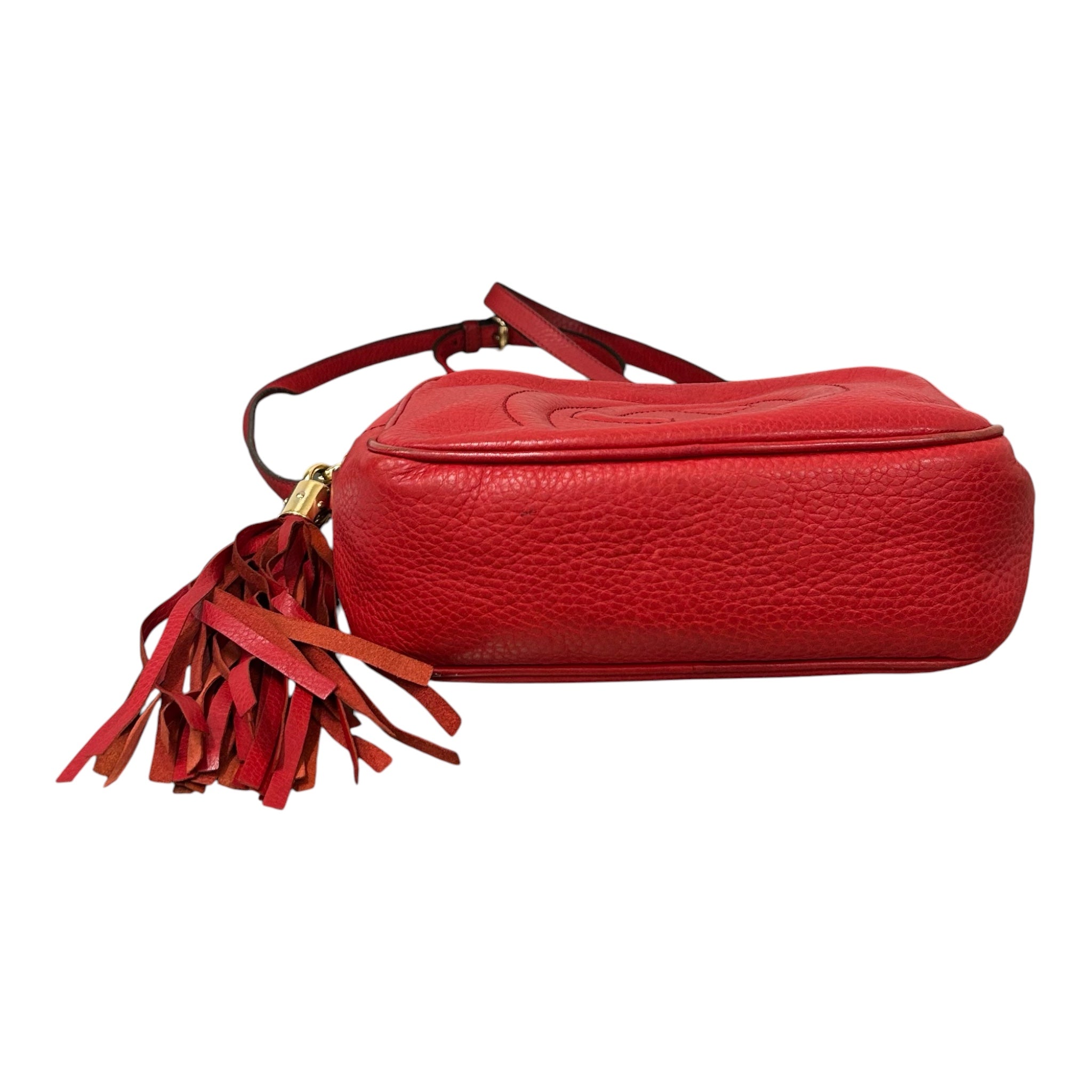 GUCCI/Cross Body Bag/S/Leather/RED/MARMONT SMALL SHOULDER BAG view 3