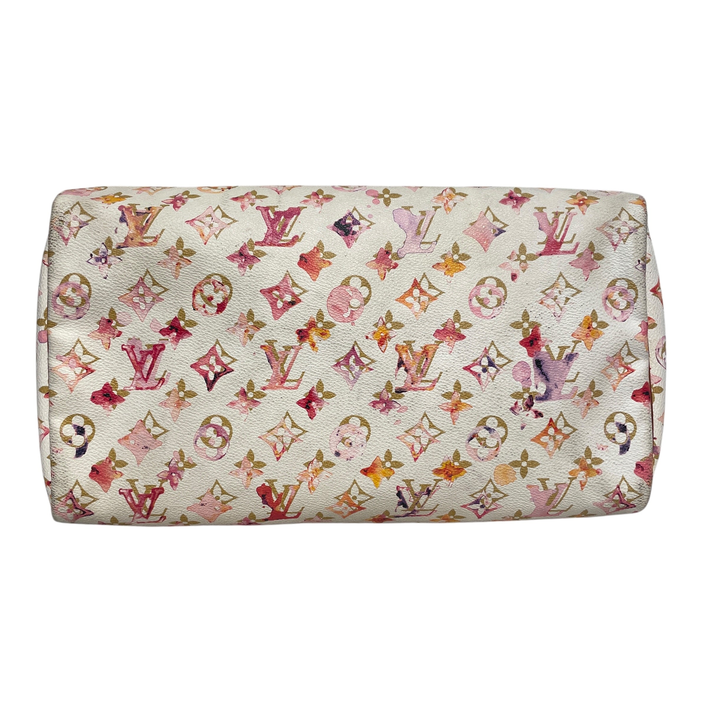 LOUIS VUITTON/Luggage/Monogram/Leather/WHT/Aquarelle Speedy view 3