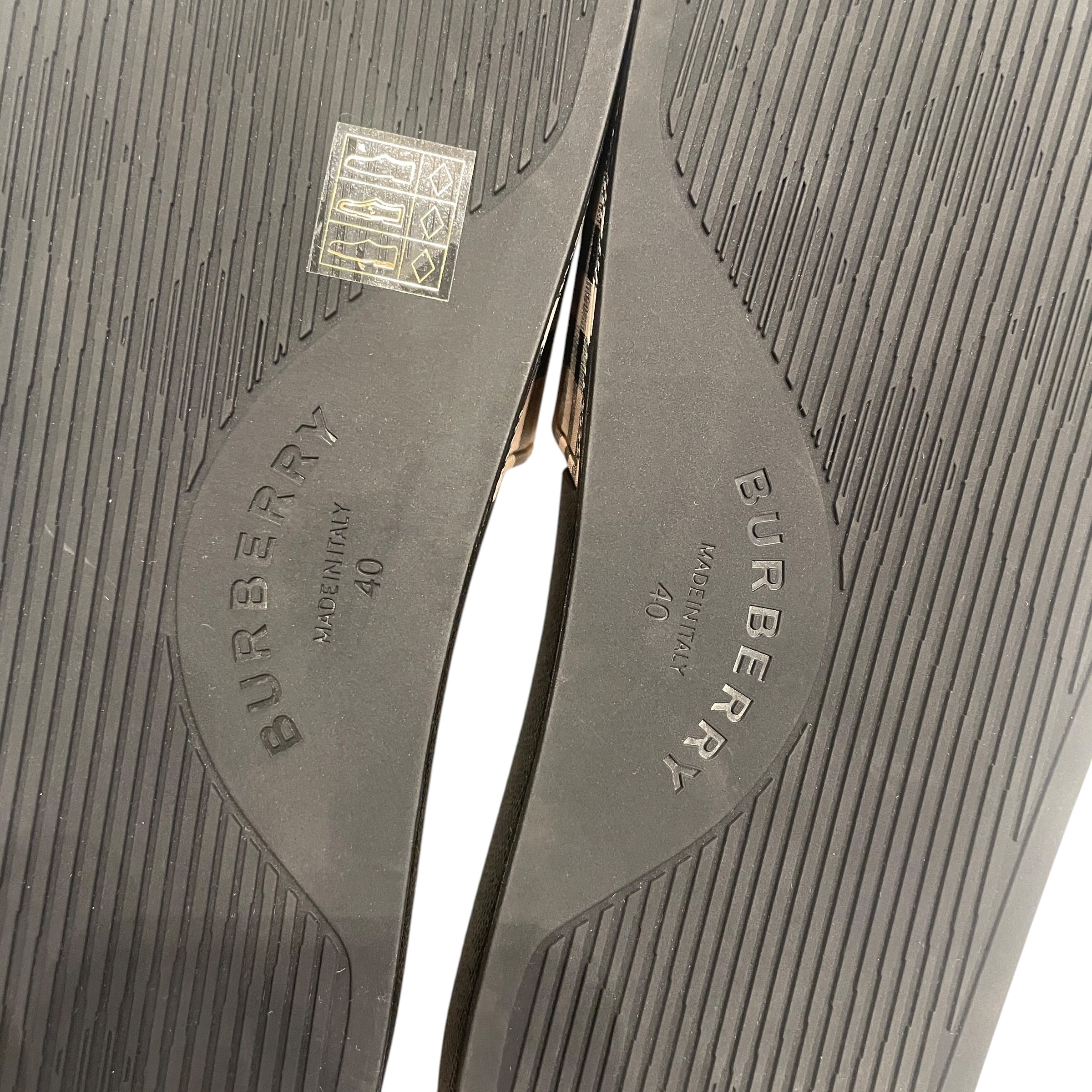 BURBERRY/Sandals/EU 40/BLK/FURLEY CHECK SLIDES view 5