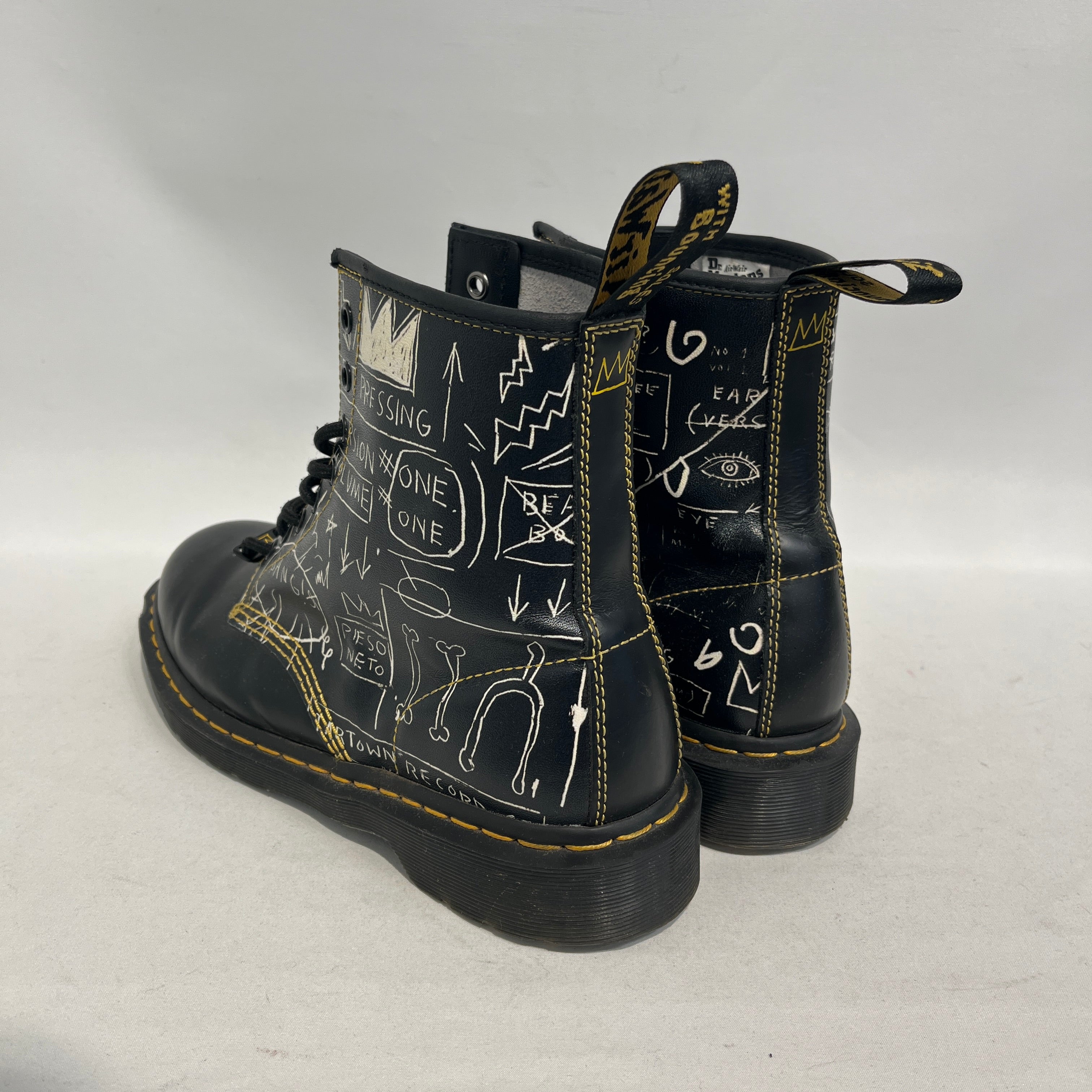 Dr.Martens/Lace Up Boots/US 10/Leather/BLK/8 Hole/basquiat view 2