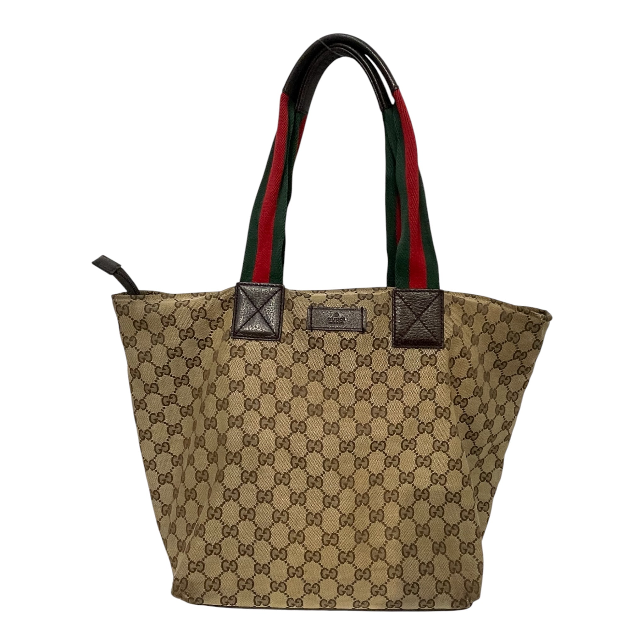 GUCCI/Tote Bag/Monogram/Cotton/BRW/gg canvas tote view 1