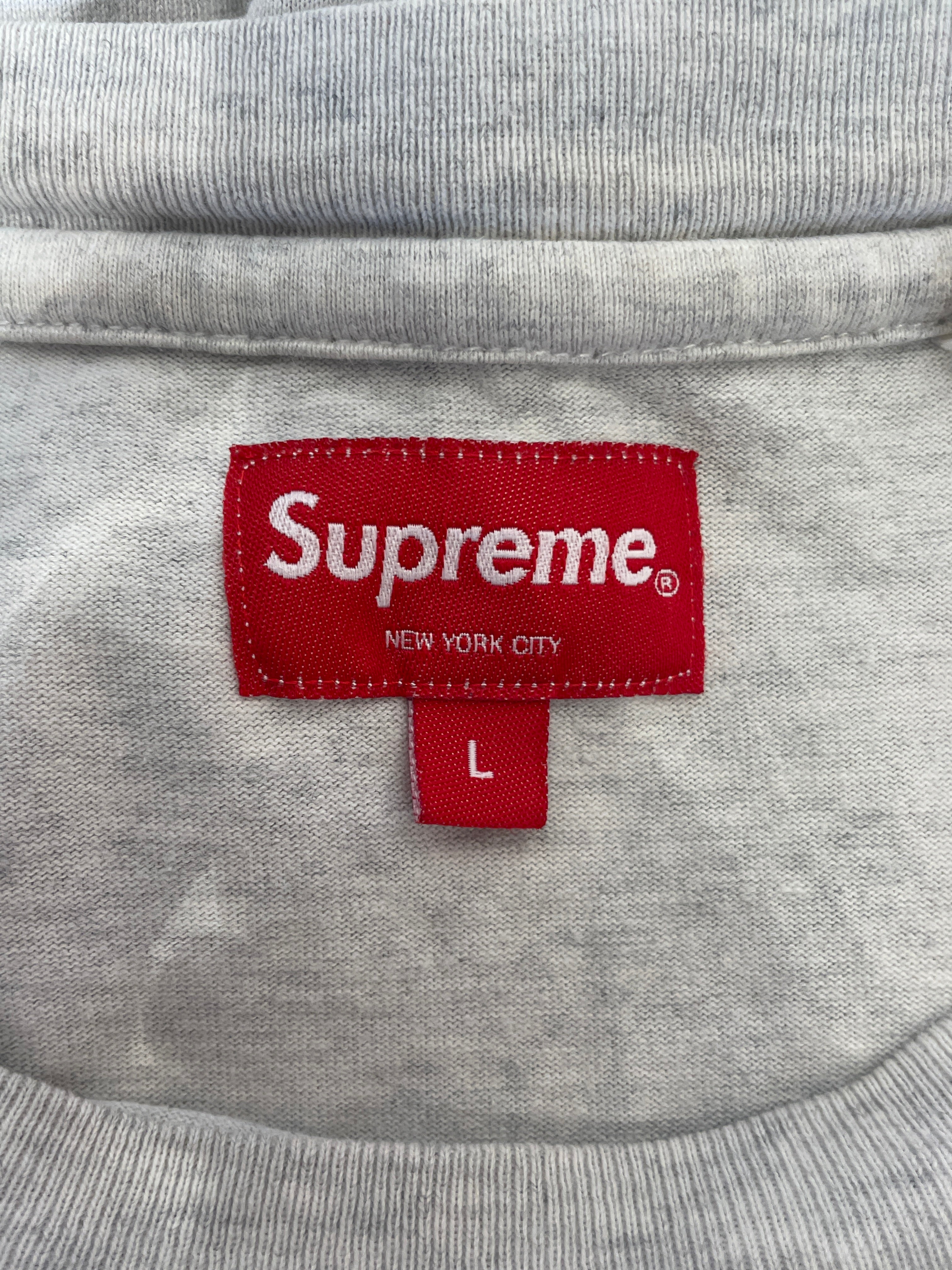 Supreme/T-Shirt/L/Cotton/GRY/SMALL BOX LOGO view 3