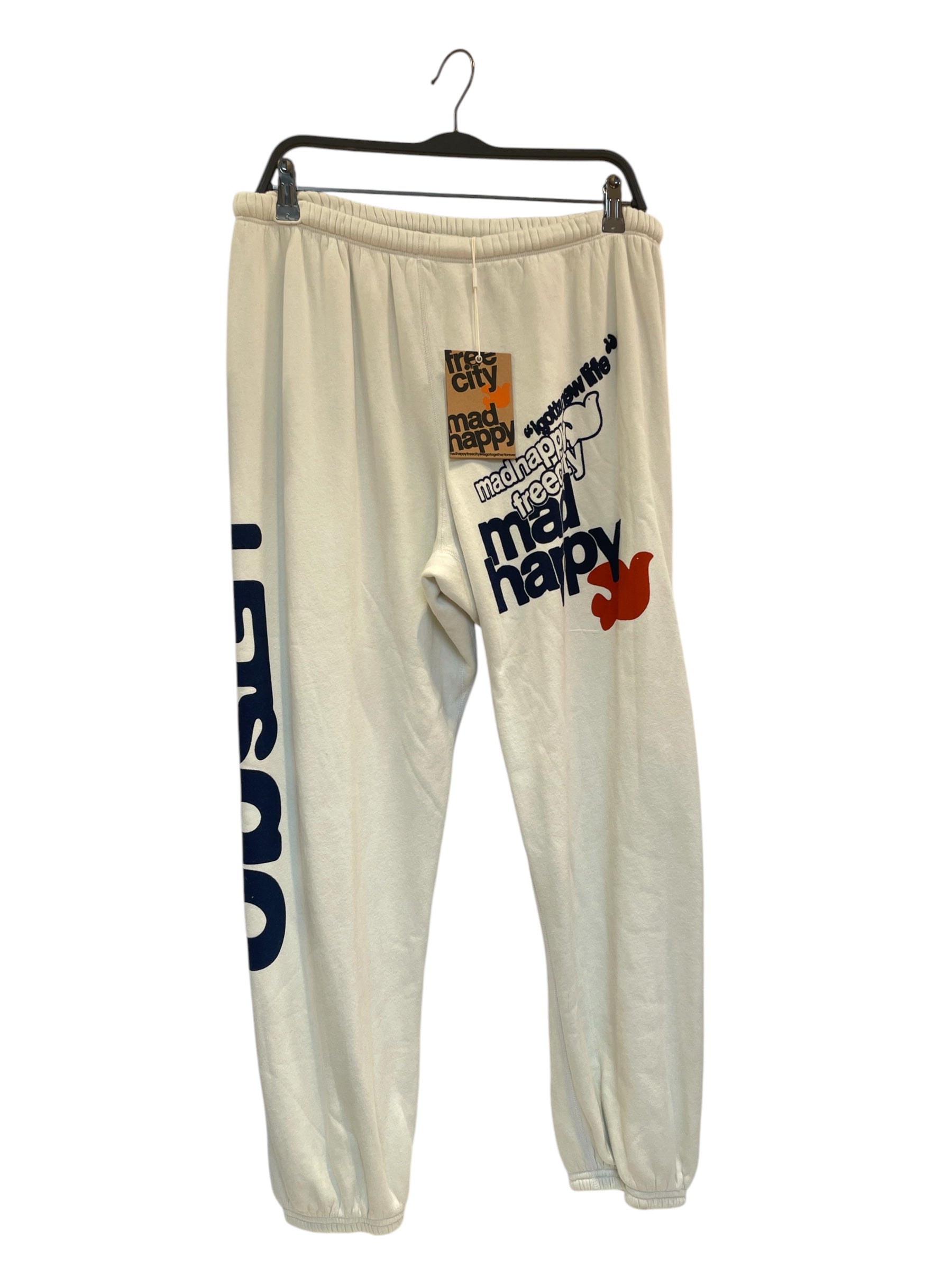 Madhappy/Pants/XL/Cotton/WHT/logo,leftleg,lets gorightleg view 1