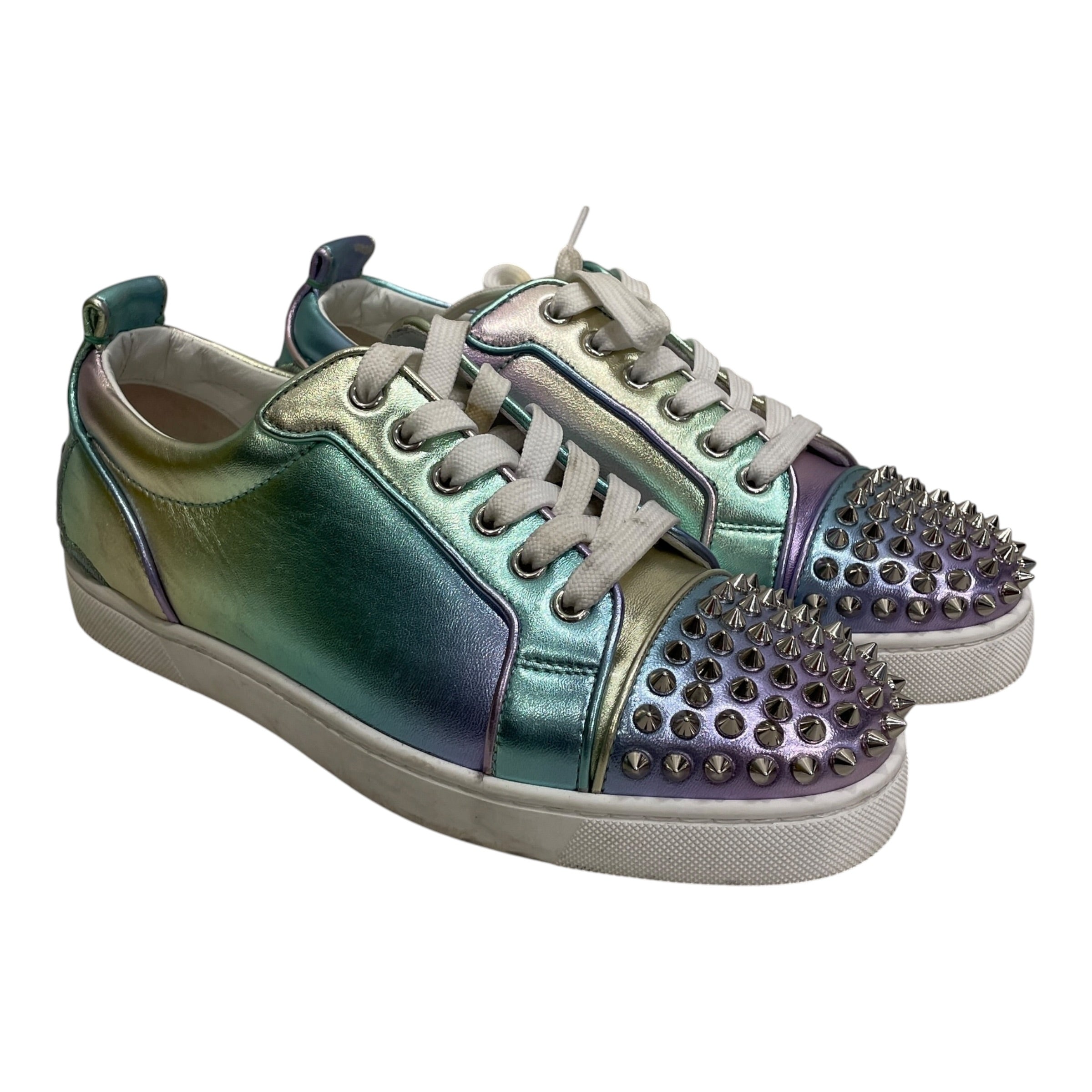 Christian Louboutin/Low-Sneakers/EU 39/Leather/MLT/GRADIENT STUD TOE view 1