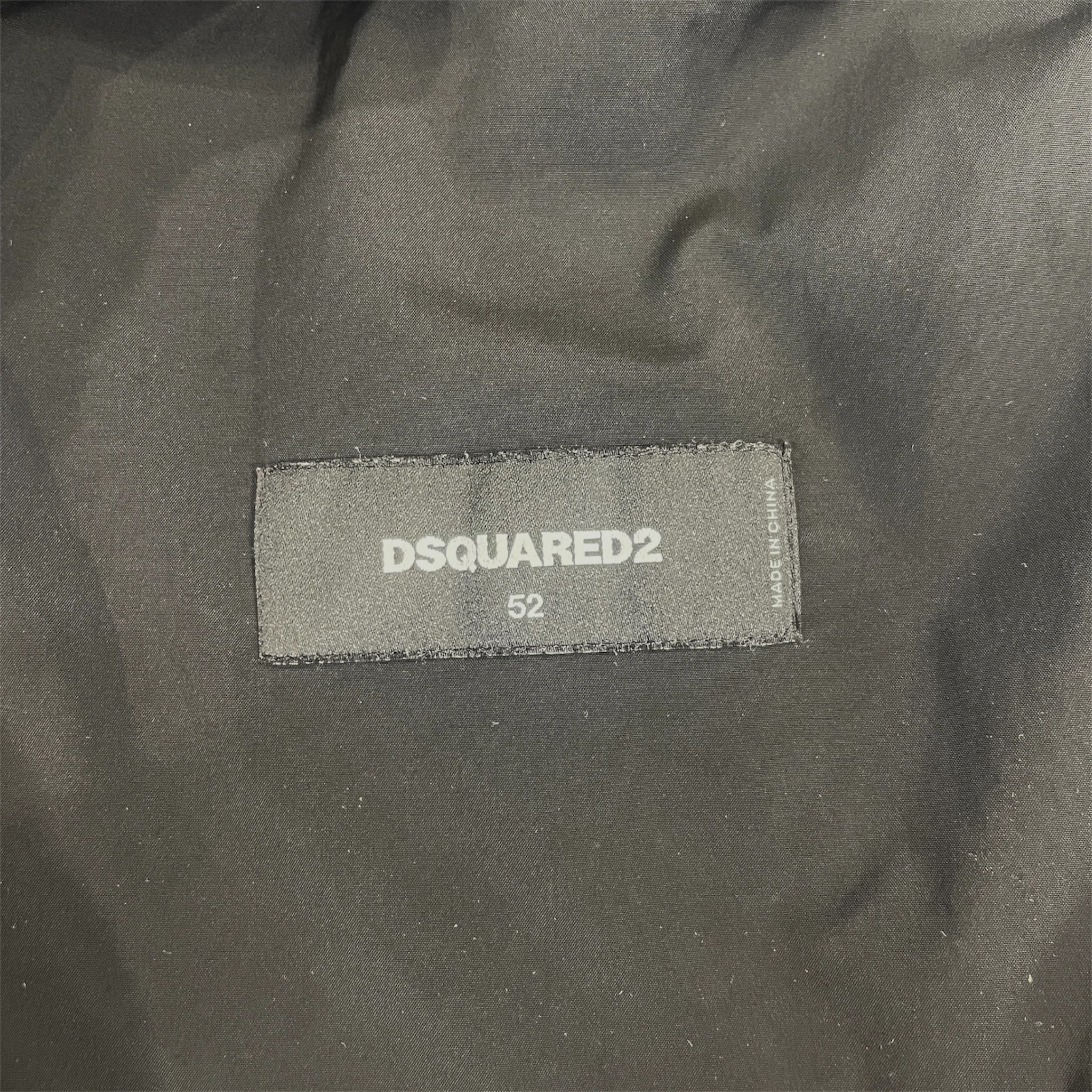 DSQUARED2/Windbreaker/52/Polyester/BLK/Single Breasted/C1964 FIGHTER BOMBER view 3