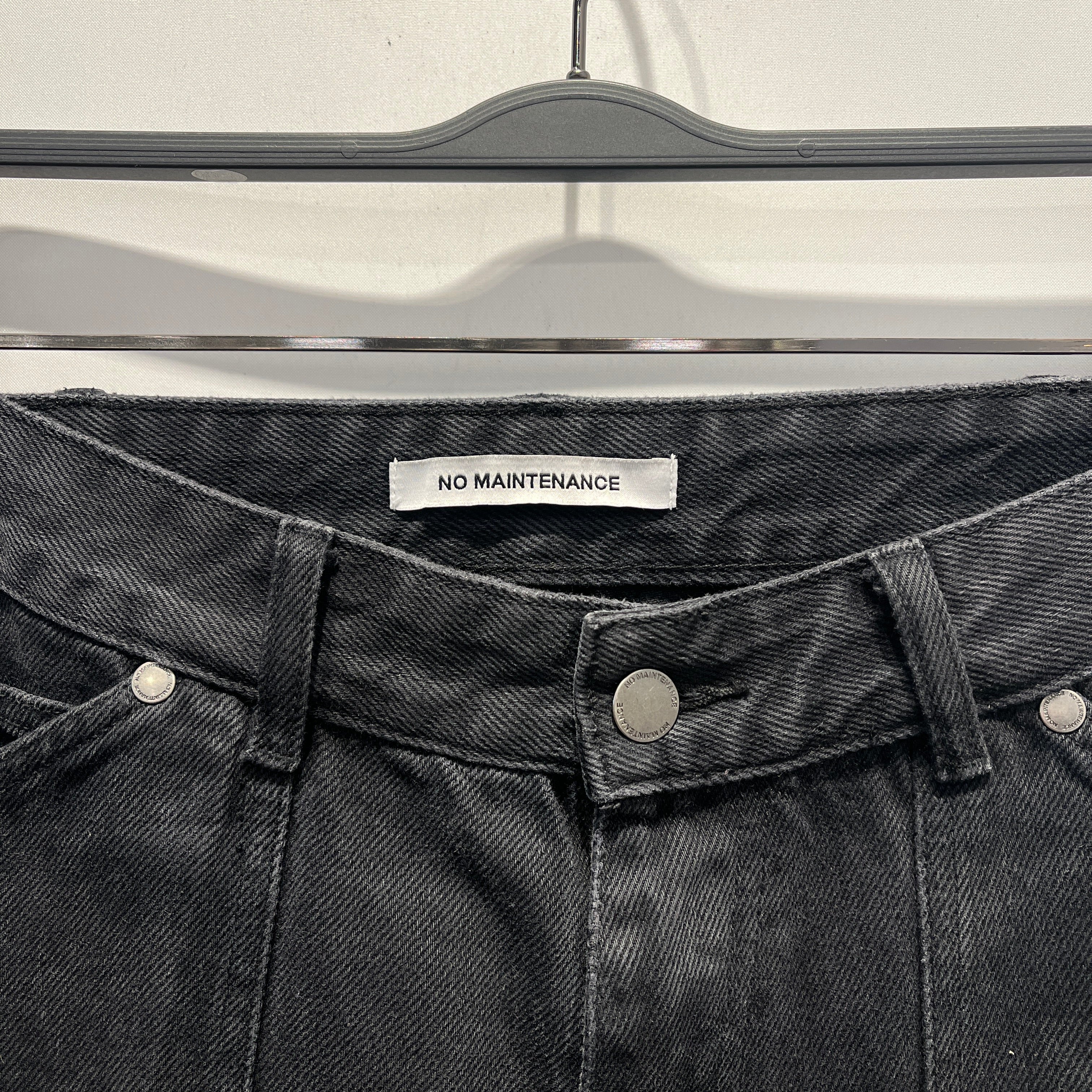NO MAINTENANCE/Pants/30/Denim/BLK/double knee view 3