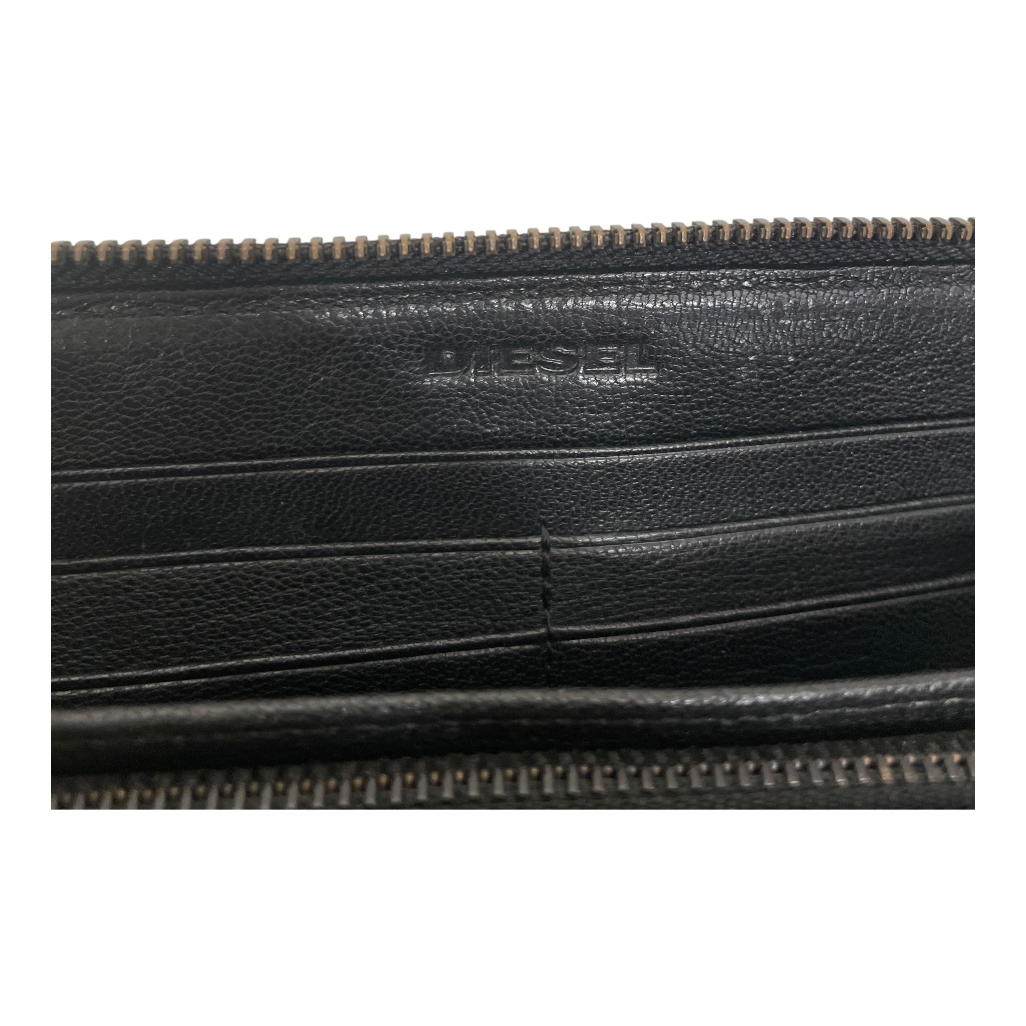 DIESEL/Long Wallet/Leather/BLK/ZIP WALLET view 7