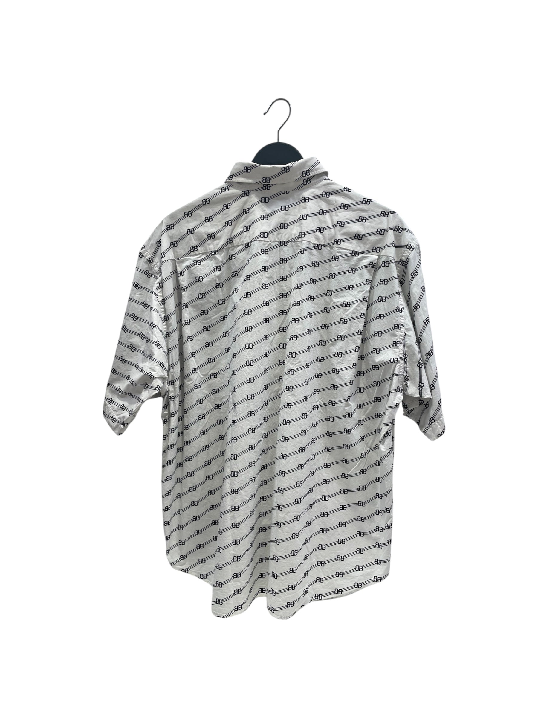 BALENCIAGA/Shirt/37/Cotton/WHT/Monogram/short sleeve view 2