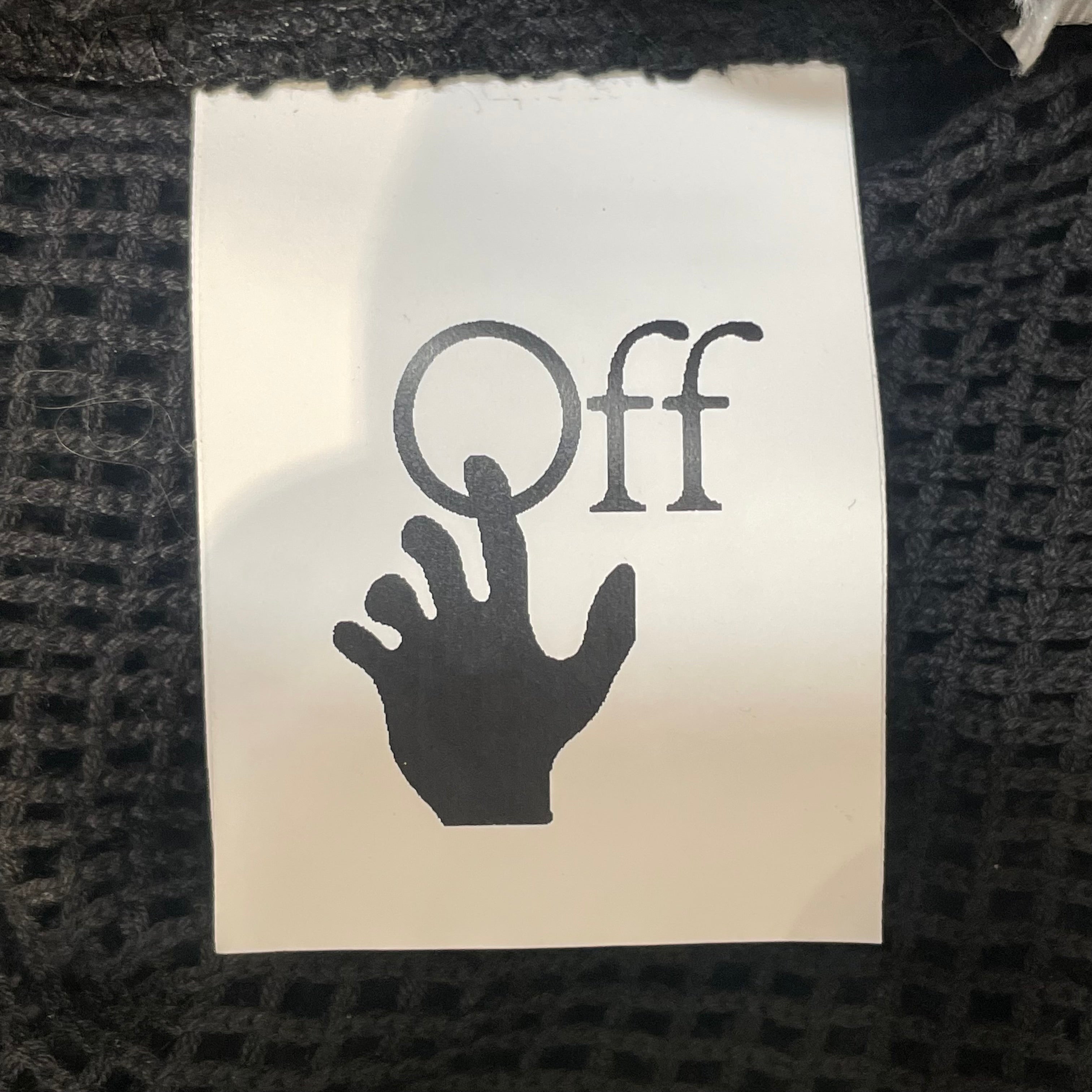 OFF-WHITE/Blouse/42/Cotton/BLK/panther net top view 4