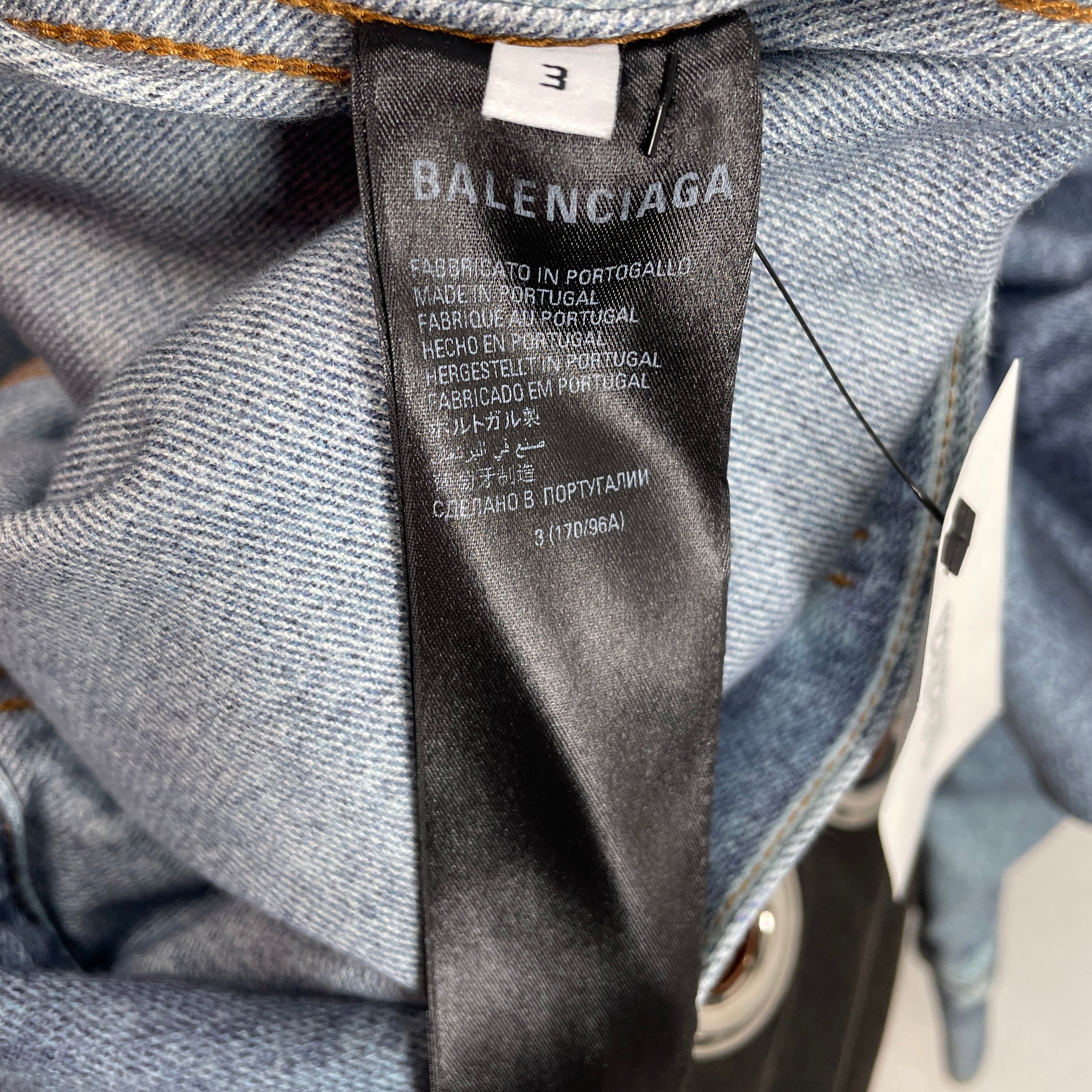 BALENCIAGA/Denim Jkt/3/BLU/All Over Print/DENIM GRAPHIC view 4