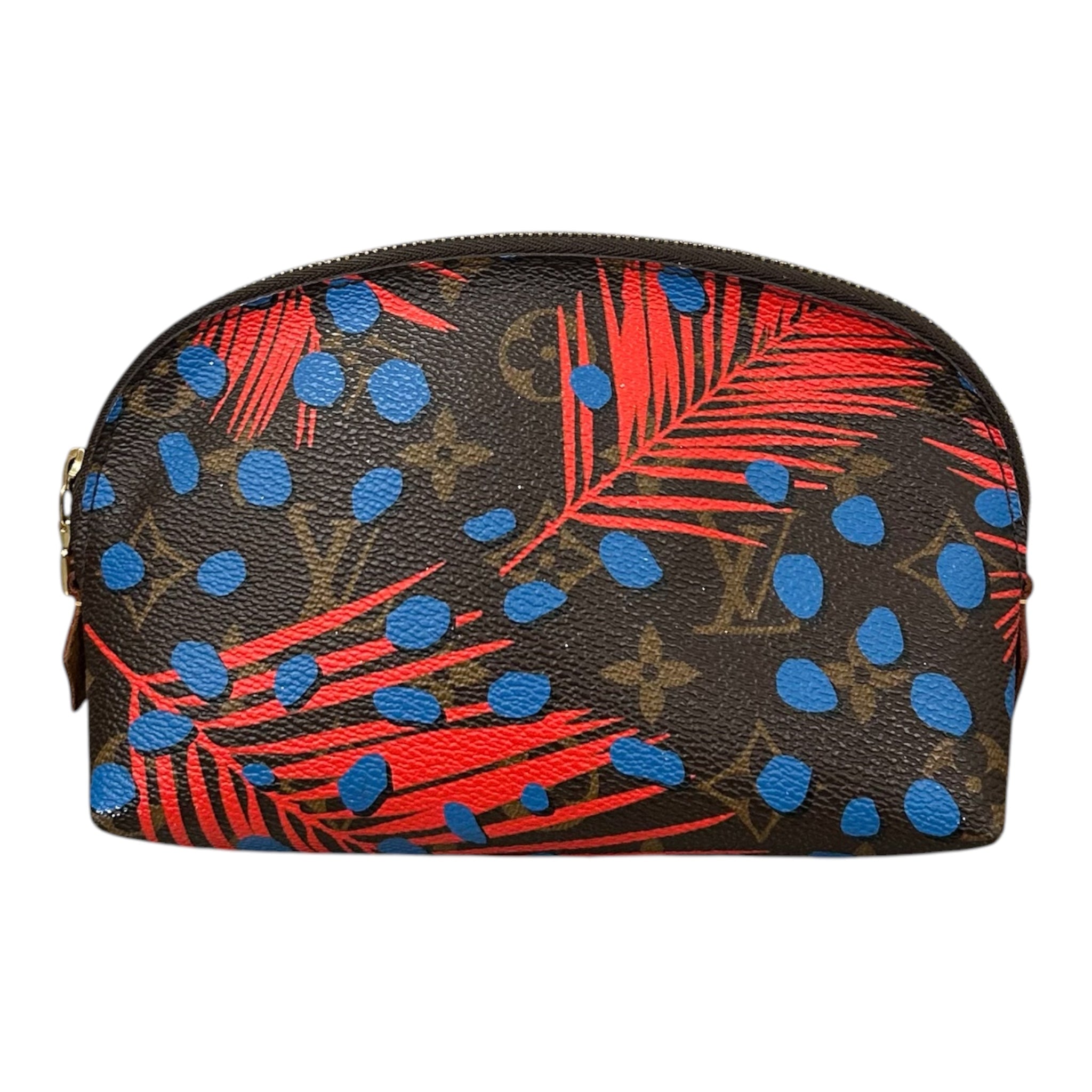 LOUIS VUITTON/Pouch/All Over Print/Leather/BRW/jungle dots view 1