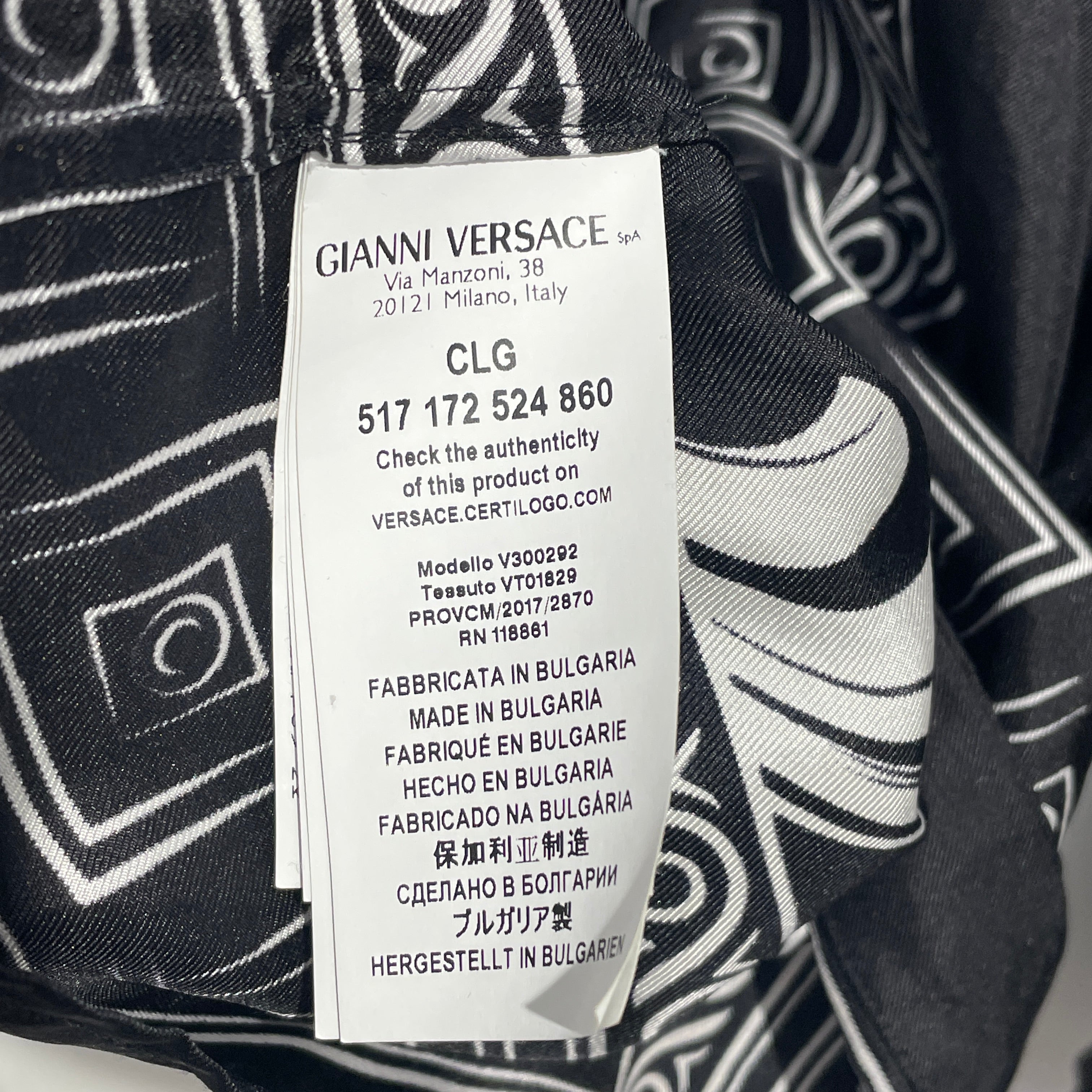 GIANNI VERSACE/LS Shirt/38/Silk/BLK/All Over Print/ view 4