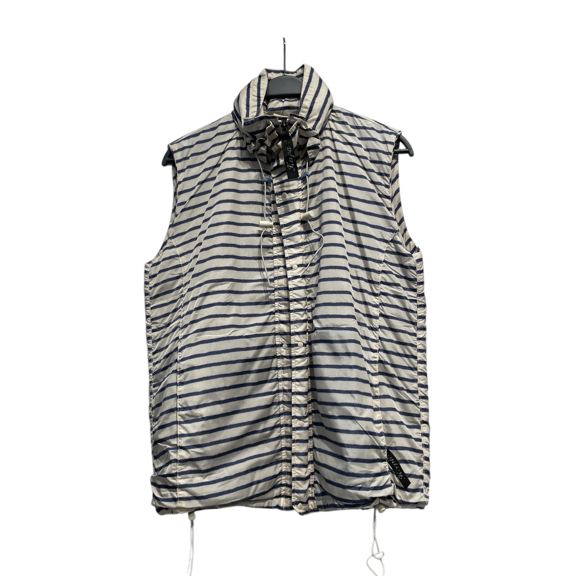 KAPITAL/Nylon Vest/2/Stripe/Nylon/CRM/Navy stripes view 1