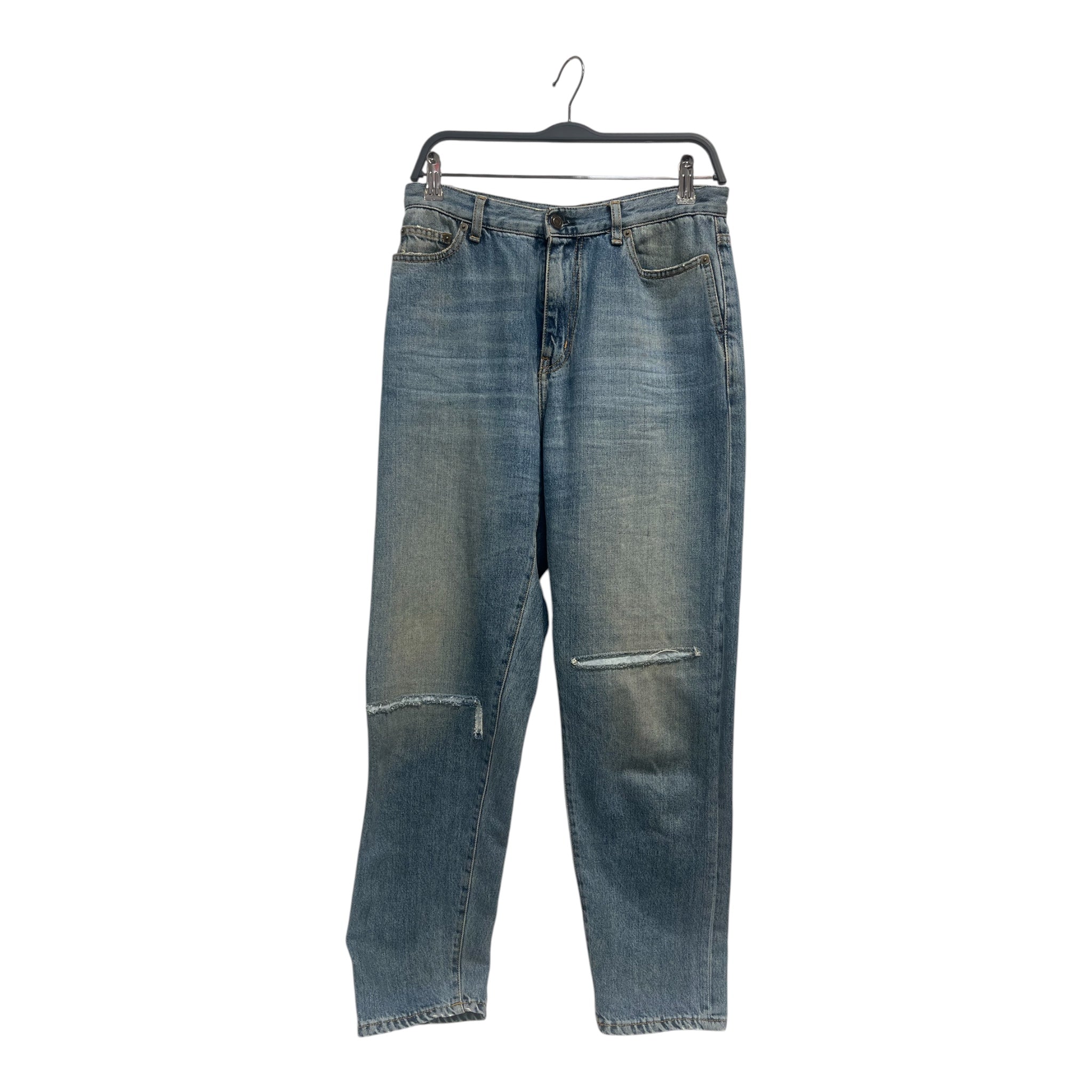 SAINT LAURENT/Straight Pants/27/Denim/BLU/KNEE SLIT PATCH LIGHTWASH view 1