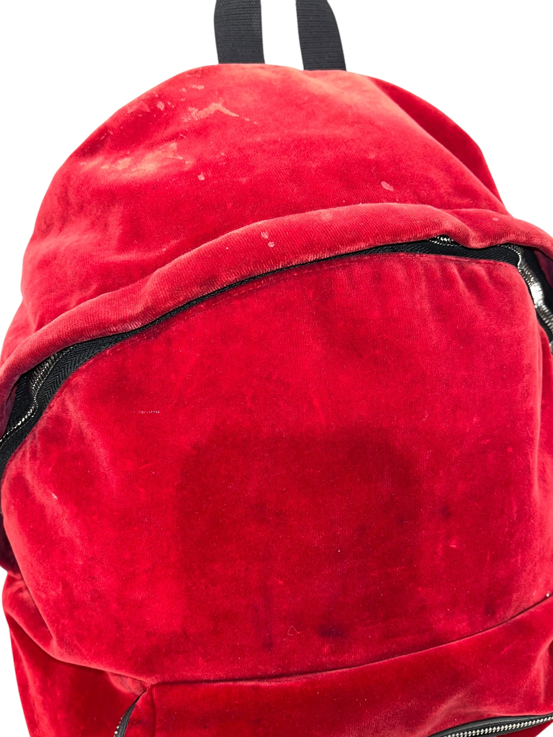 SAINT LAURENT/Backpack/Leather/RED/RED FELT GOLD LOGO FRONT view 8