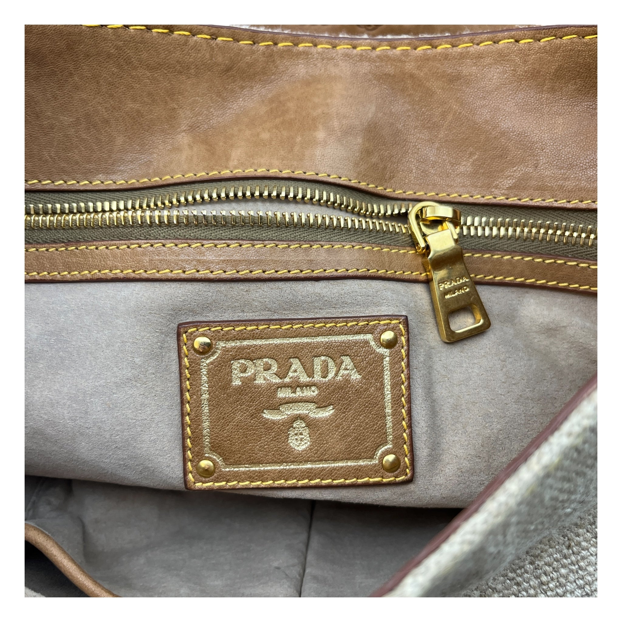 PRADA/Hand Bag/Tweed/BEG/fringe shoulder bag view 6