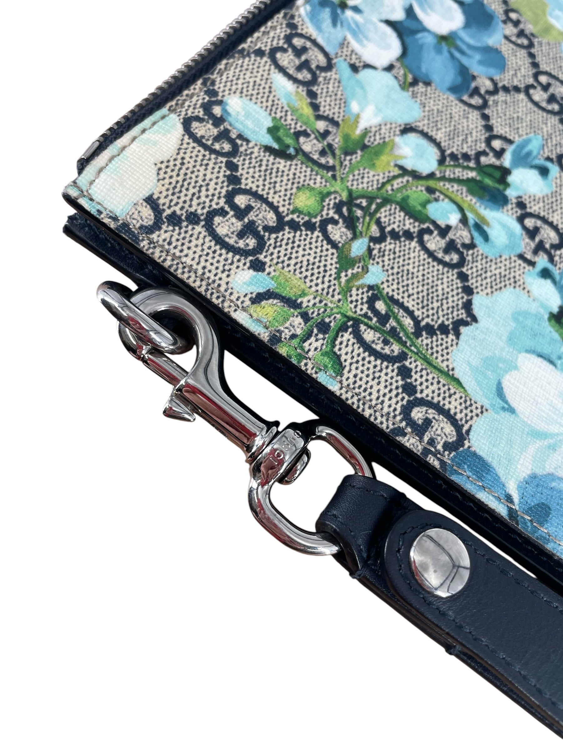 GUCCI/Pouch/Floral Pattern/MLT/4116911147 BLU FLWRS ALL OVER view 4