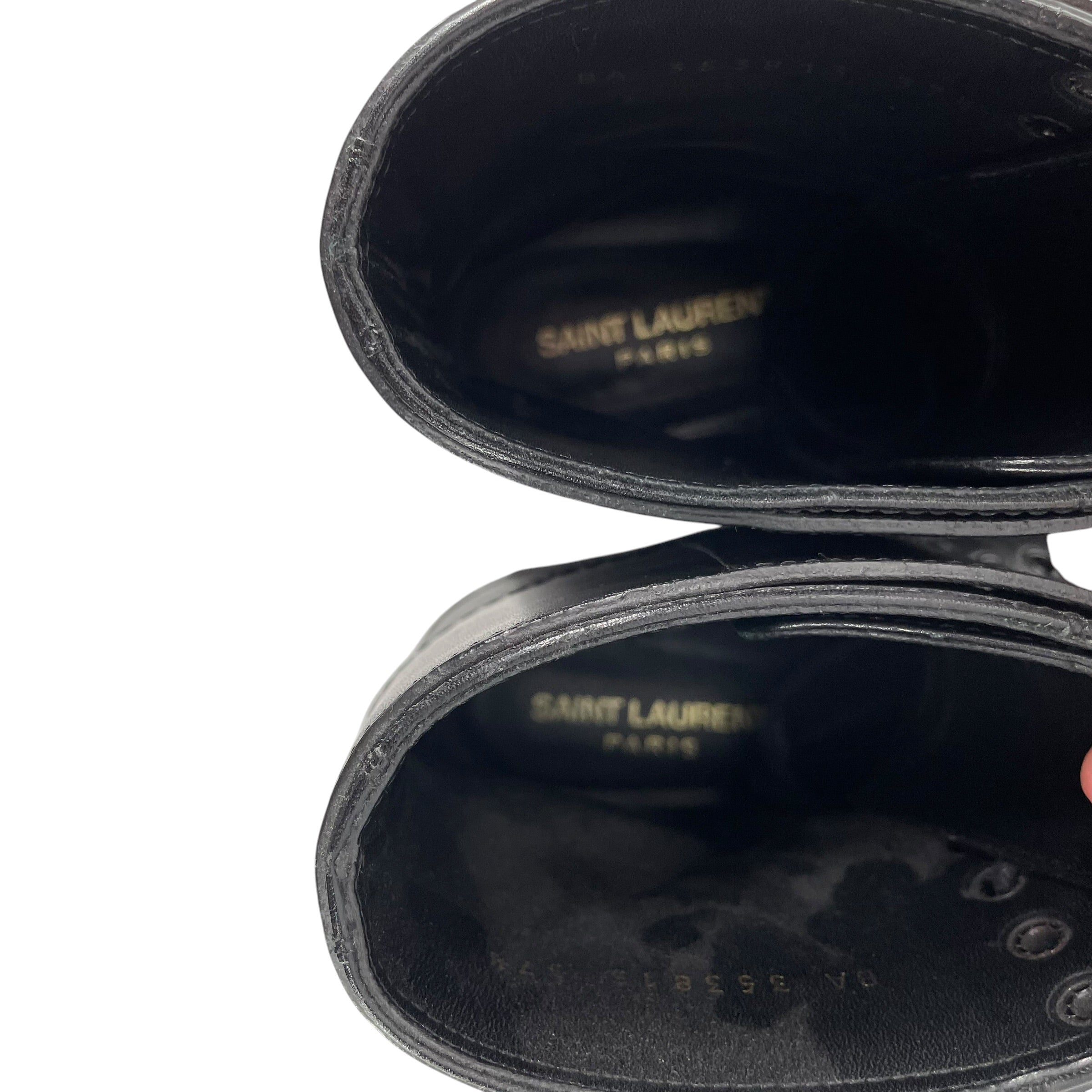 SAINT LAURENT/Biker Boots/EU 37.5/Leather/BLK/SINGLE STRAP TWO BUCKLES view 7