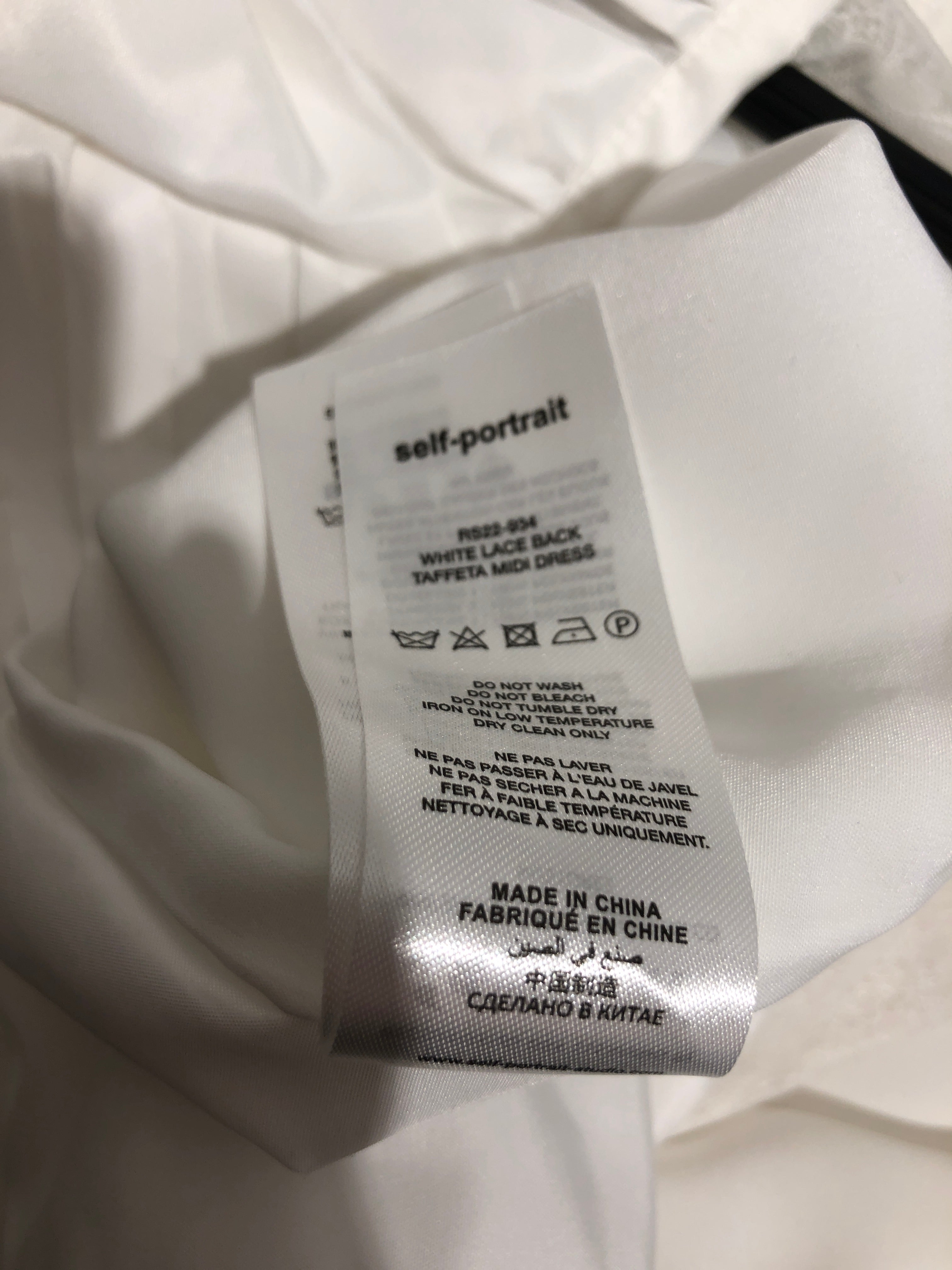 self-portrait/Dress/10/Polyester/WHT/WHITE TAFFETA MIDI DRESS view 7