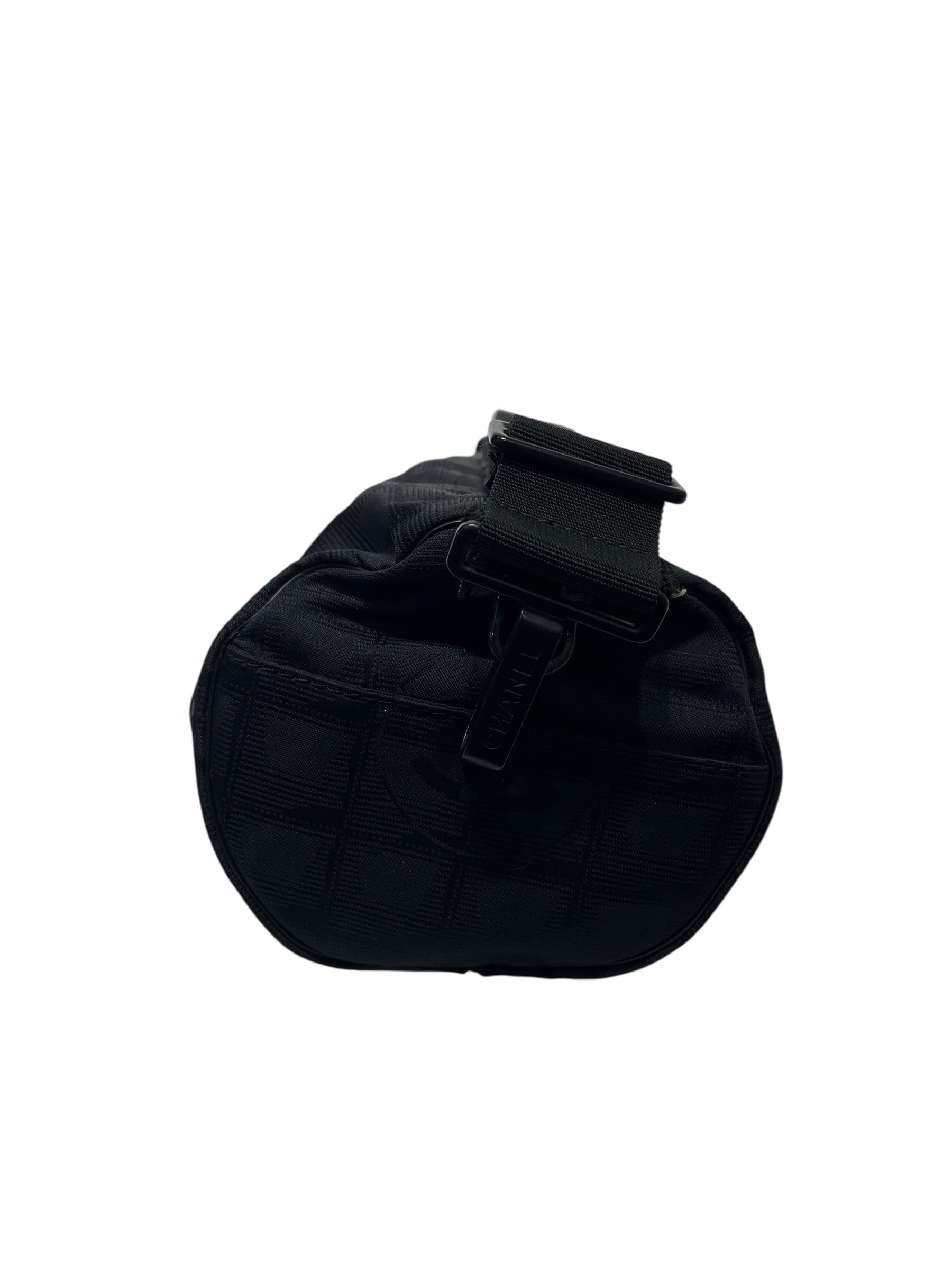 CHANEL/Bag/FREE/Monogram/Nylon/BLK/BARREL TRAVEL view 3