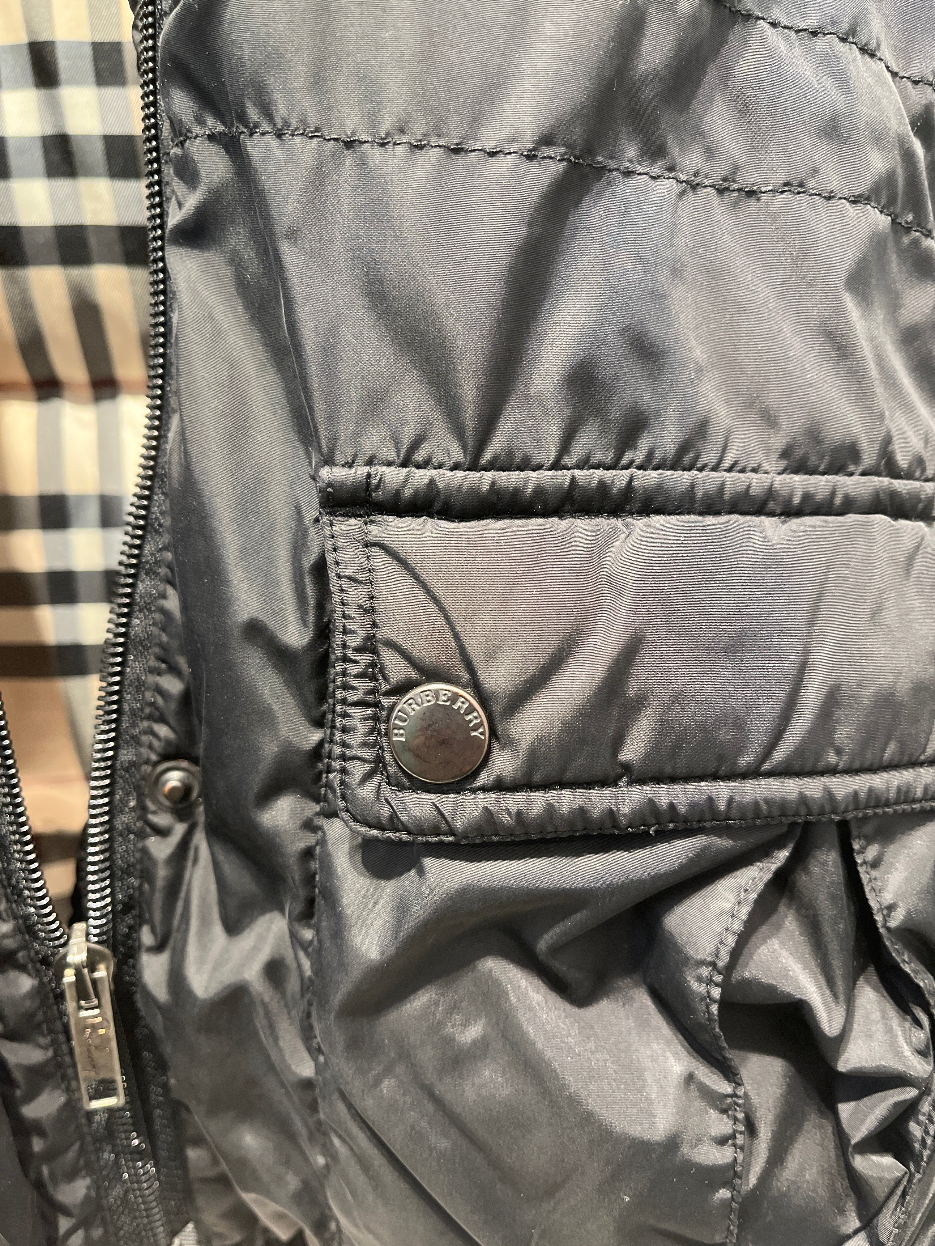 BURBERRY/Puffer Jkt/XS/Plaid/BLK/Short Puffer Jacket view 6