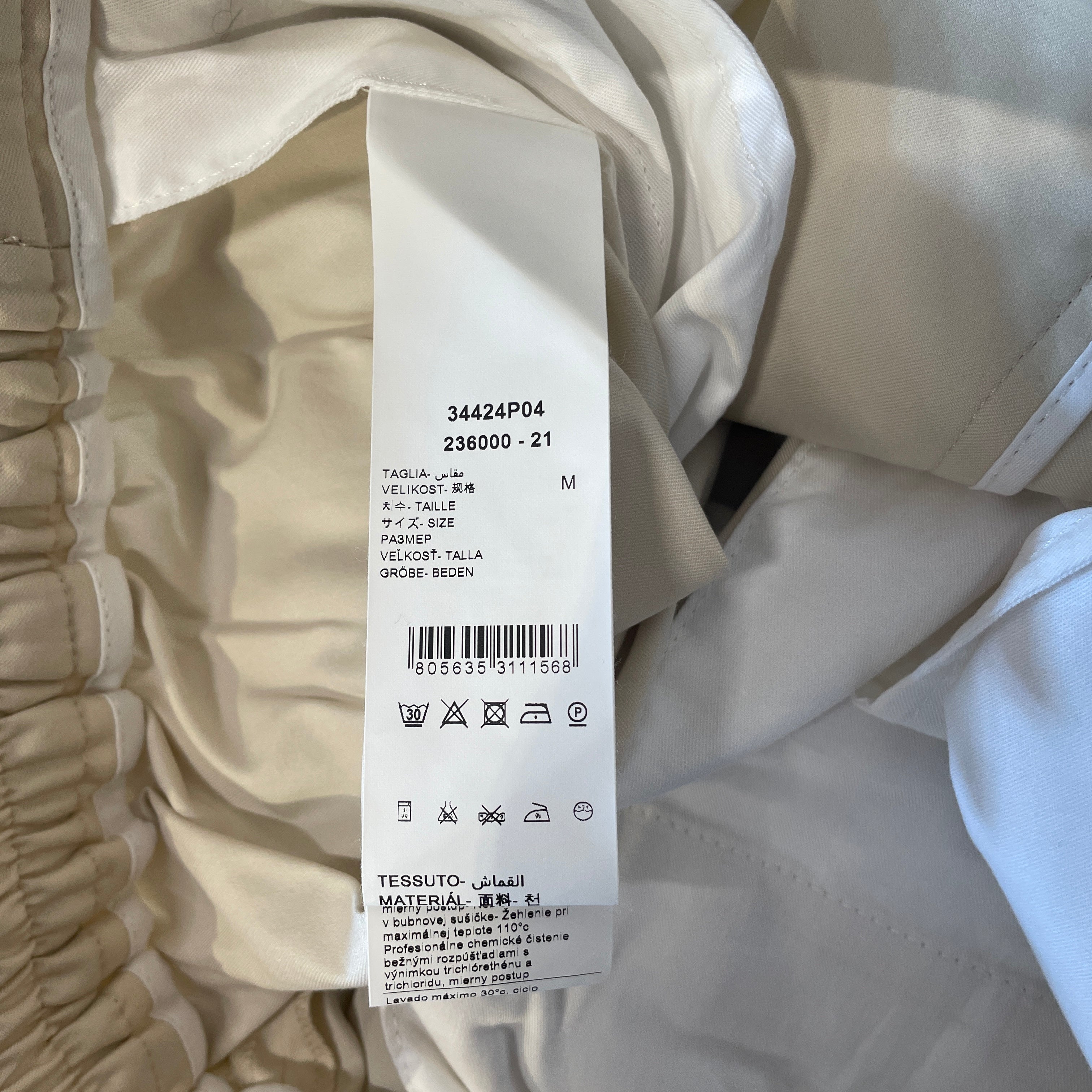 424(FourTwoFour)/Straight Pants/M/Cotton/CRM/PLEATED view 3