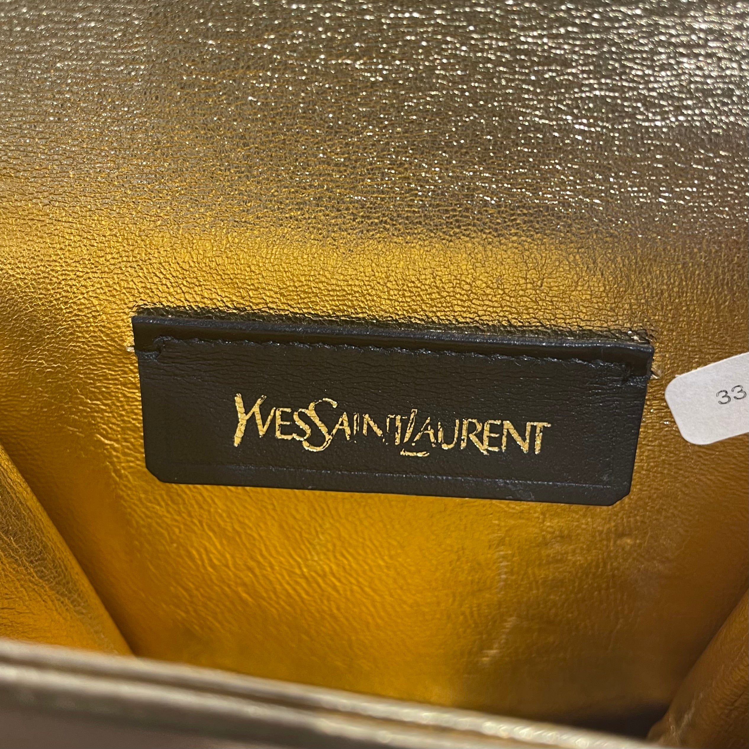 YVES SAINT LAURENT/Cross Body Bag/Leather/GLD/DOUBLE SIDED EVENING BAG view 3