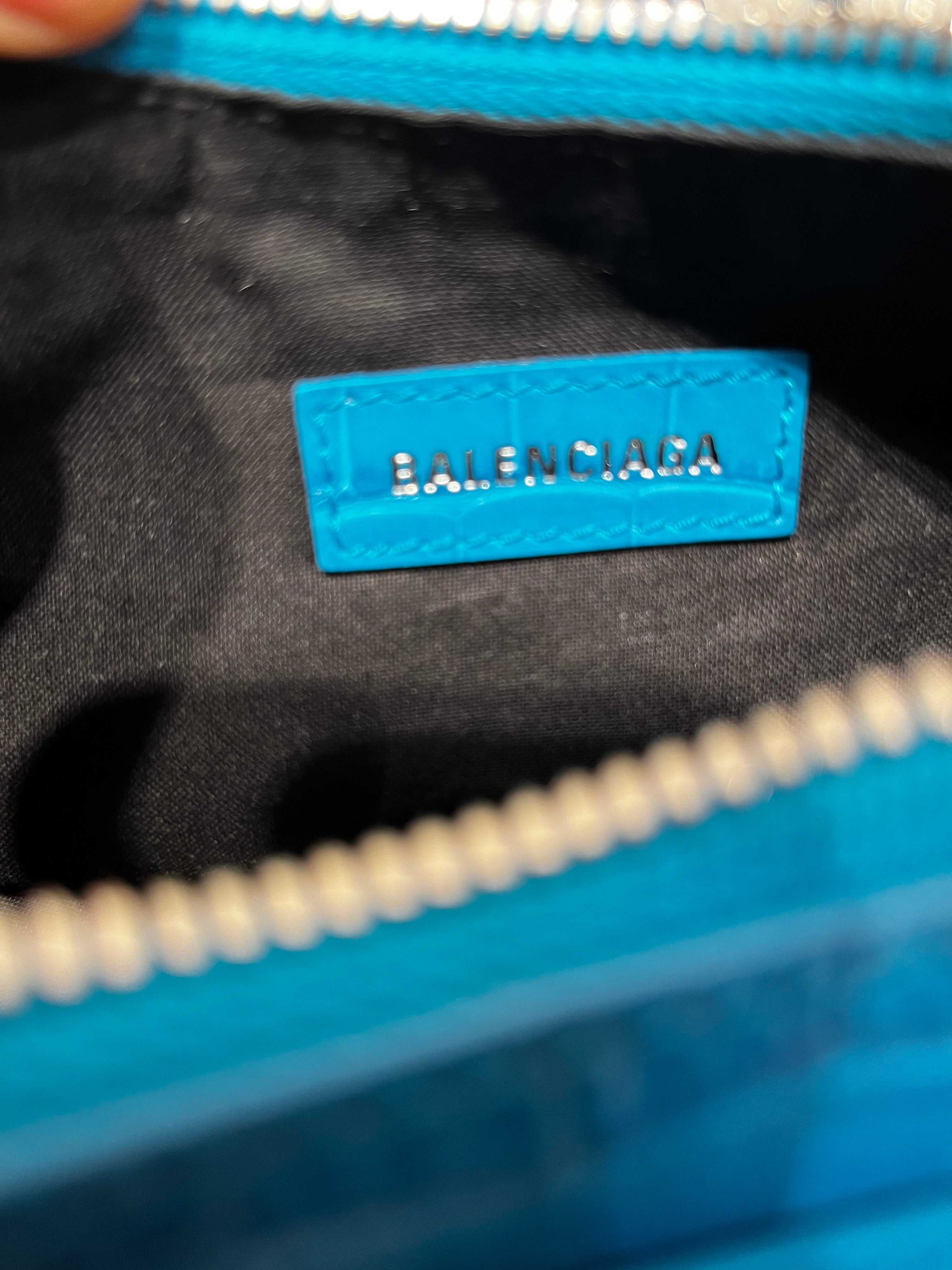 BALENCIAGA/Pouch/Animal Pattern/Leather/BLU/Le Cagole Shoulder Bag XS view 4