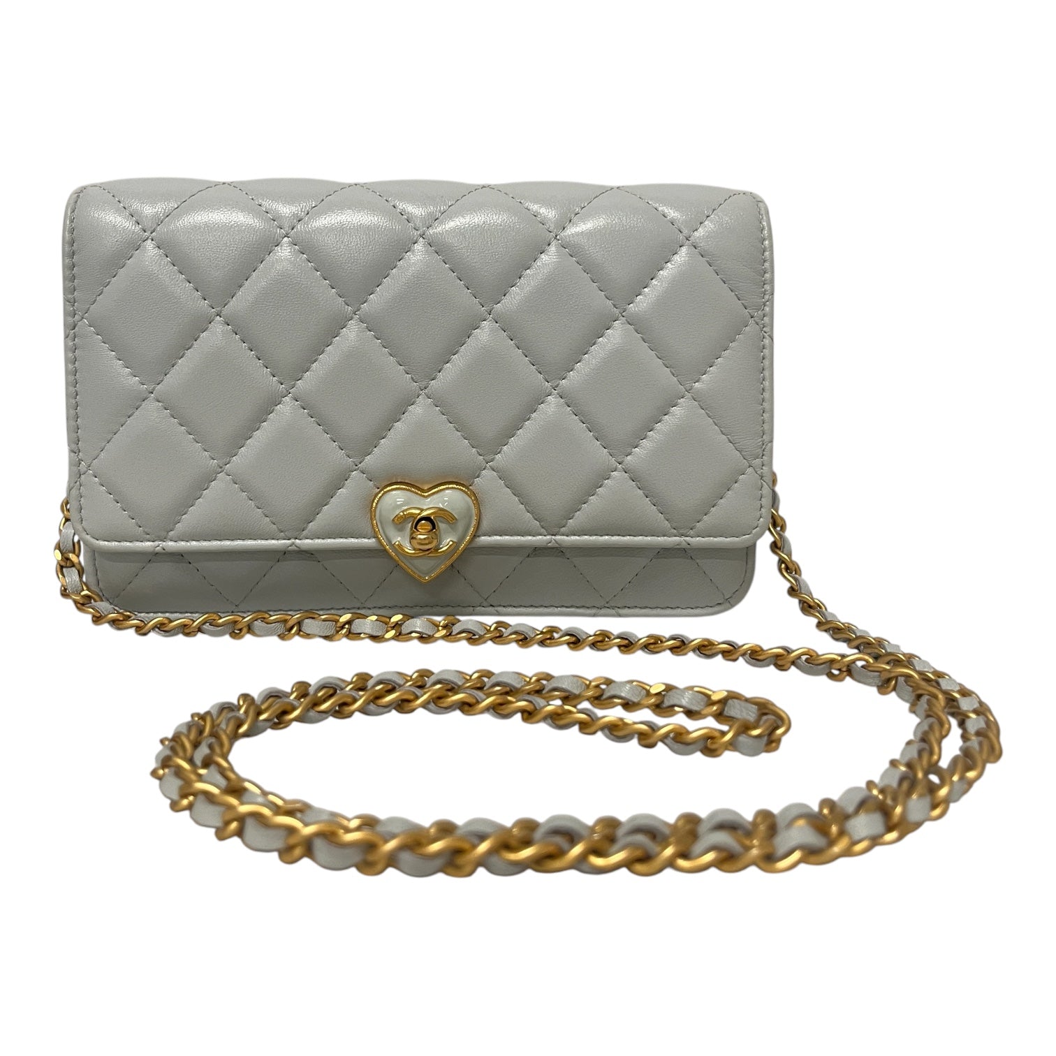 CHANEL/Bag/Leather/BLU/LAMBSKIN RESIN QUILTED CC view 1