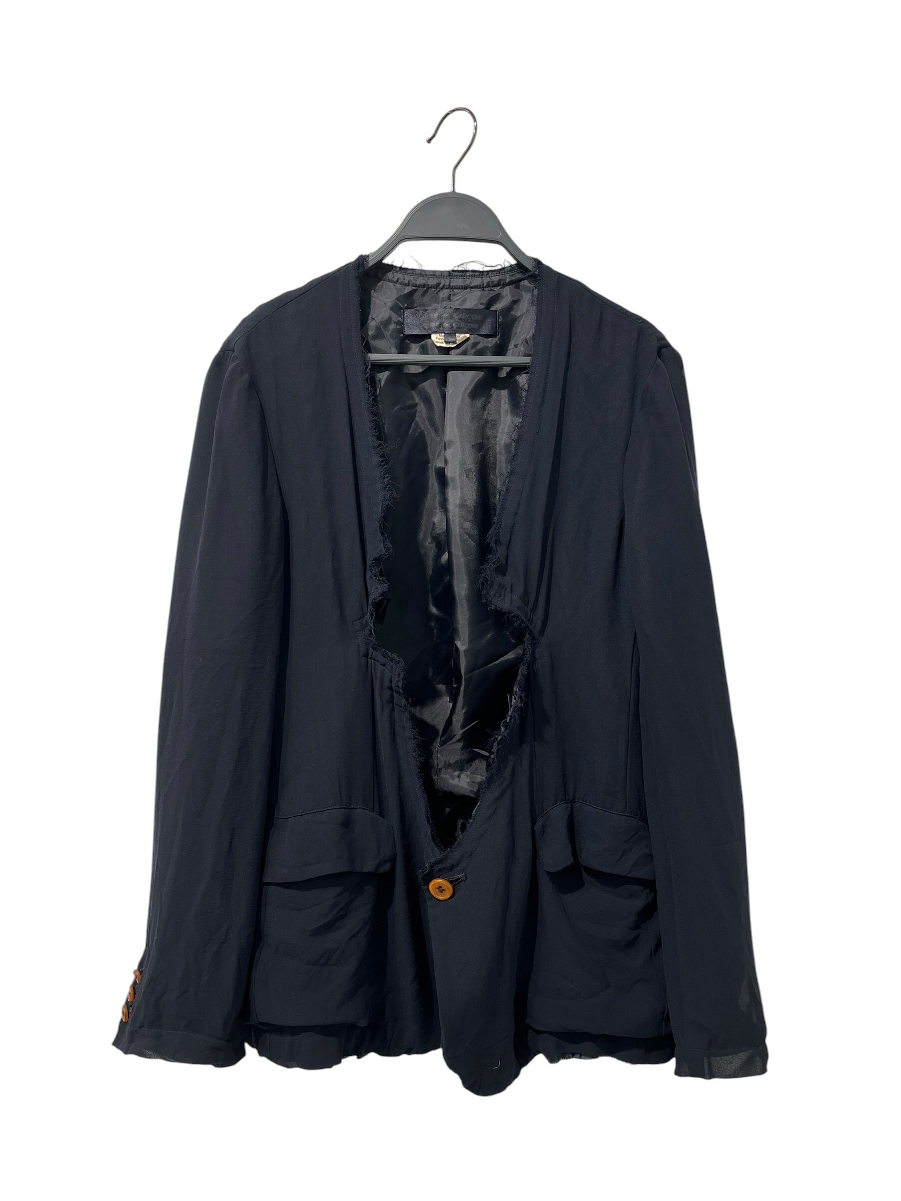 COMME des GARCONS COMME des GARCONS/Jacket/L/Polyester/NVY/2022 RK-J012 RUFFLE INTERIOR view 1