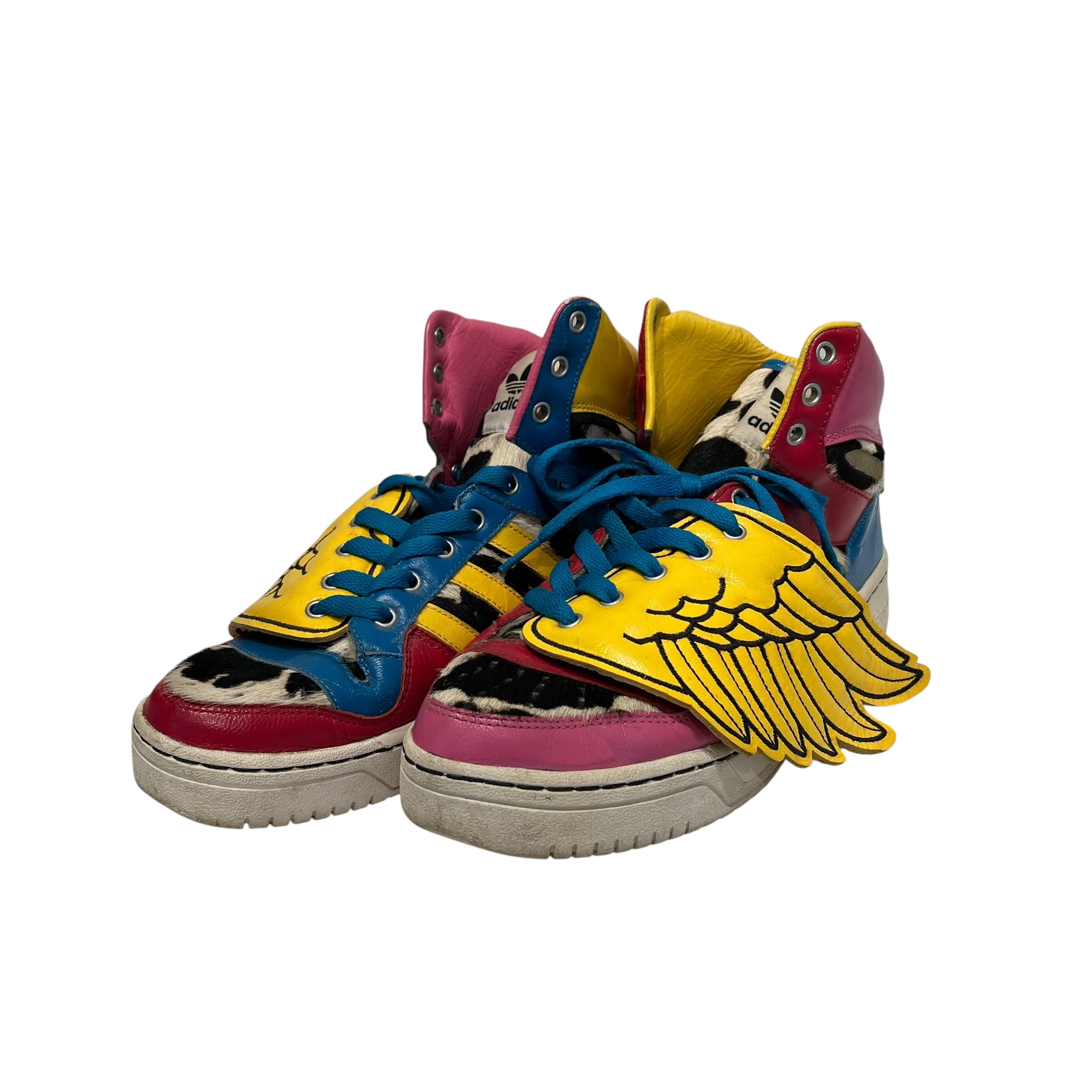 adidas/JS ADIWINGS/Hi-Sneakers/US 9/Animal Pattern/Leather/PNK/V20692 view 1