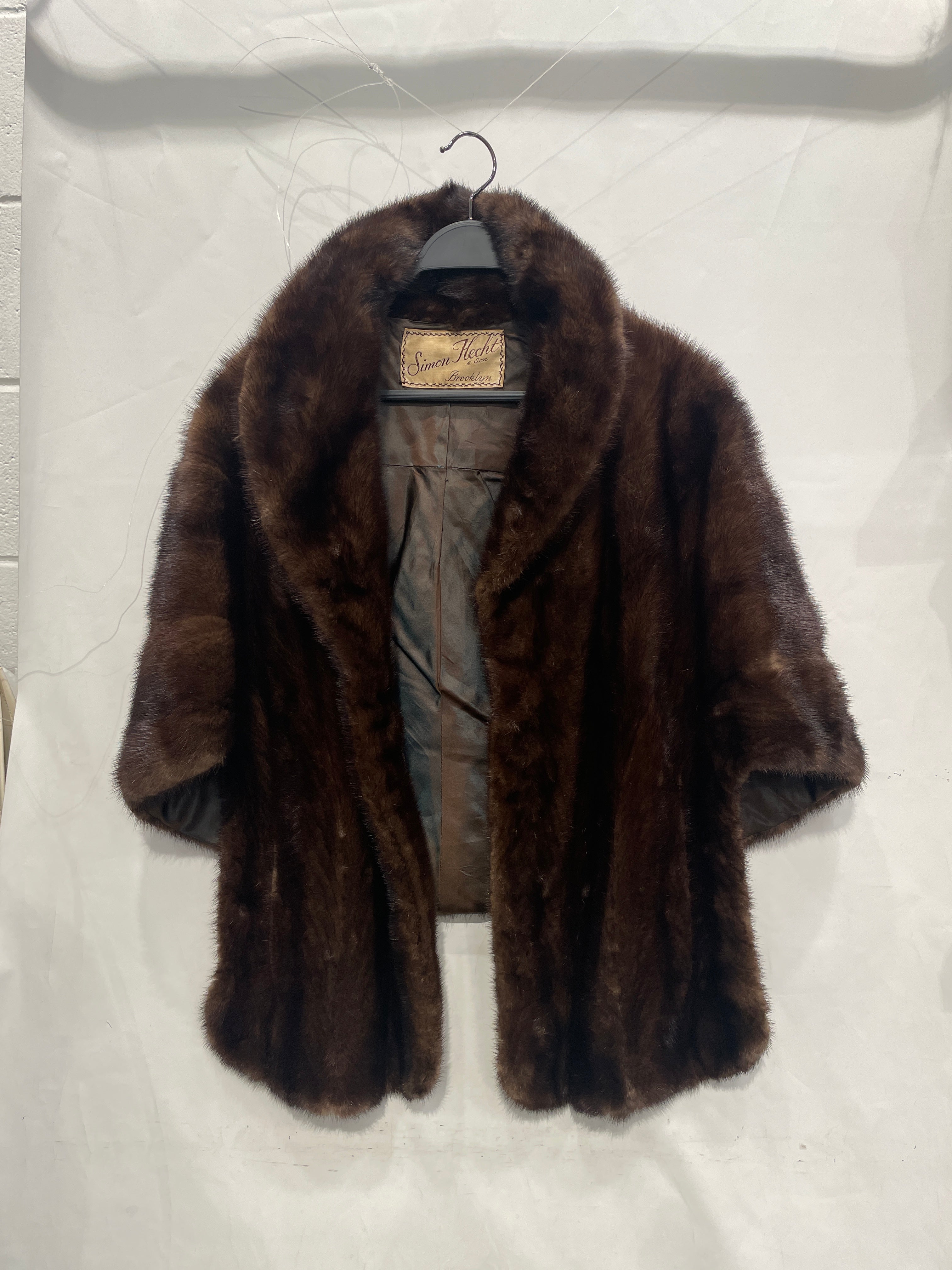 Vintage/Jacket/OS/Fur/BRW/VINTAGE FUR SHAWL BEAVER view 1