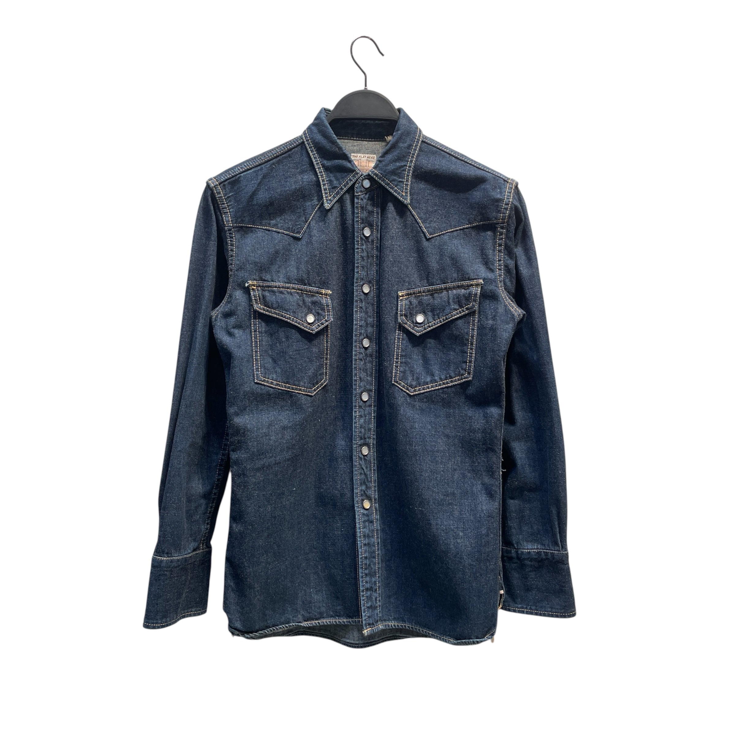 THE FLAT HEAD/LS Shirt/38/Denim/IDG/ view 1