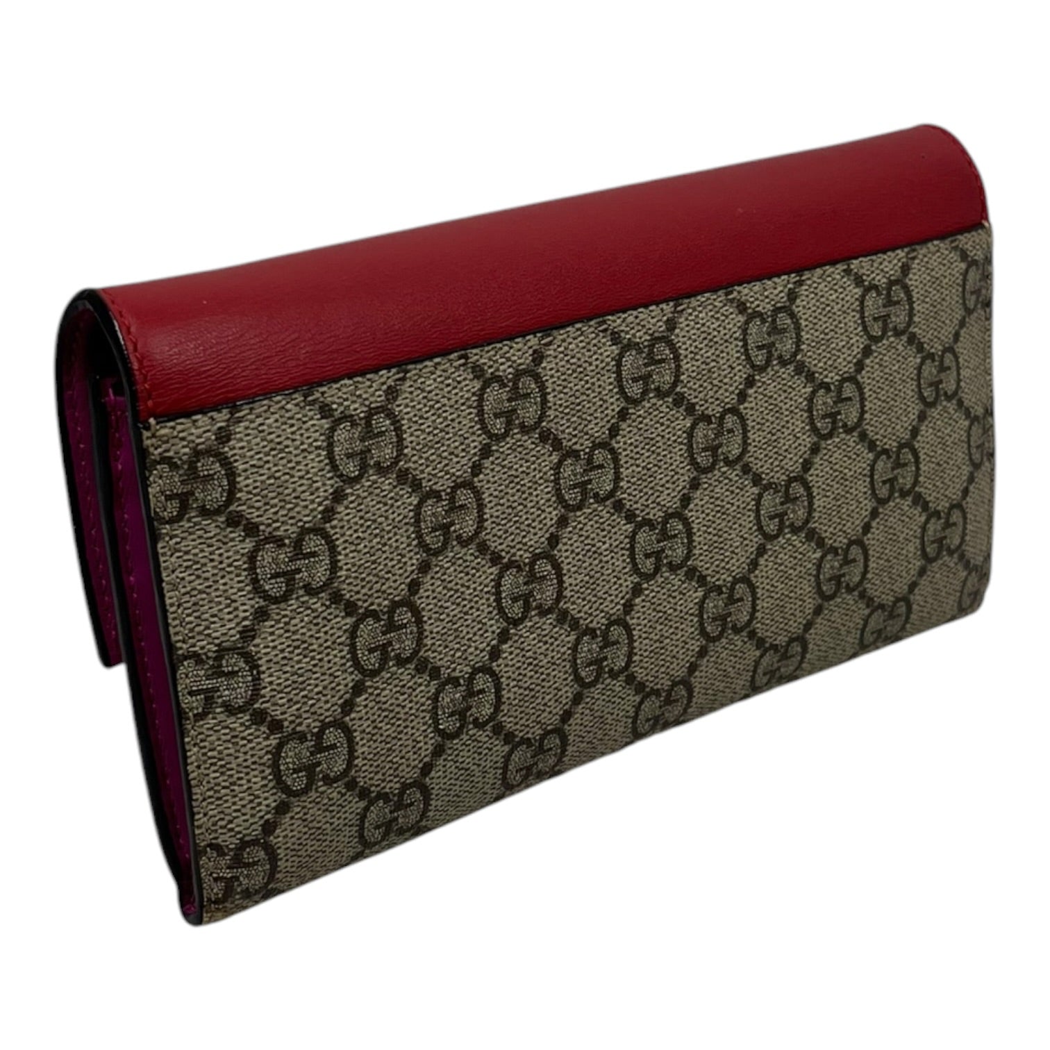 GUCCI/Long Wallet/Monogram/Leather/RED/L's/Supreme GG view 2