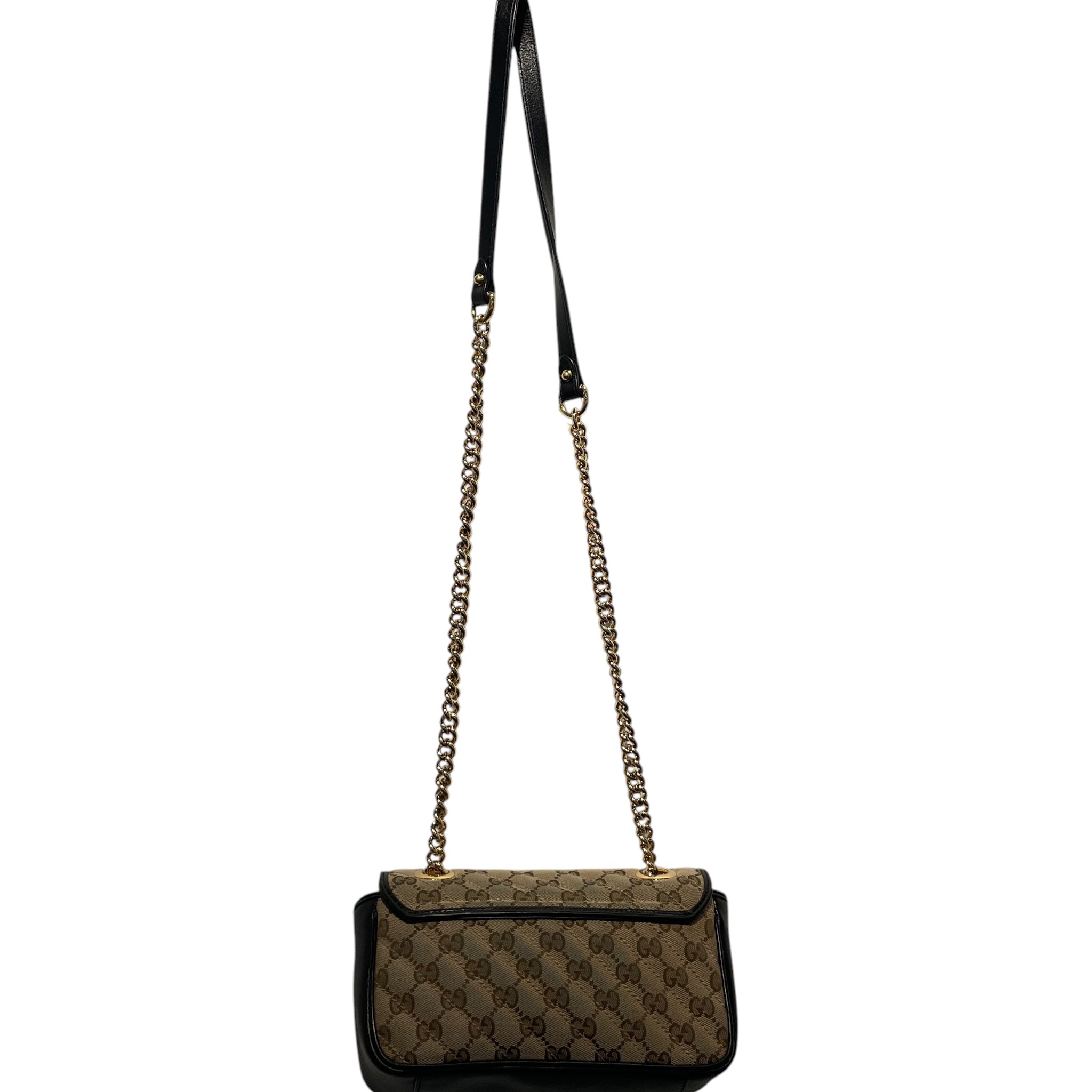 GUCCI/Hand Bag/Monogram/Leather/BEG/marmont diagonal view 2