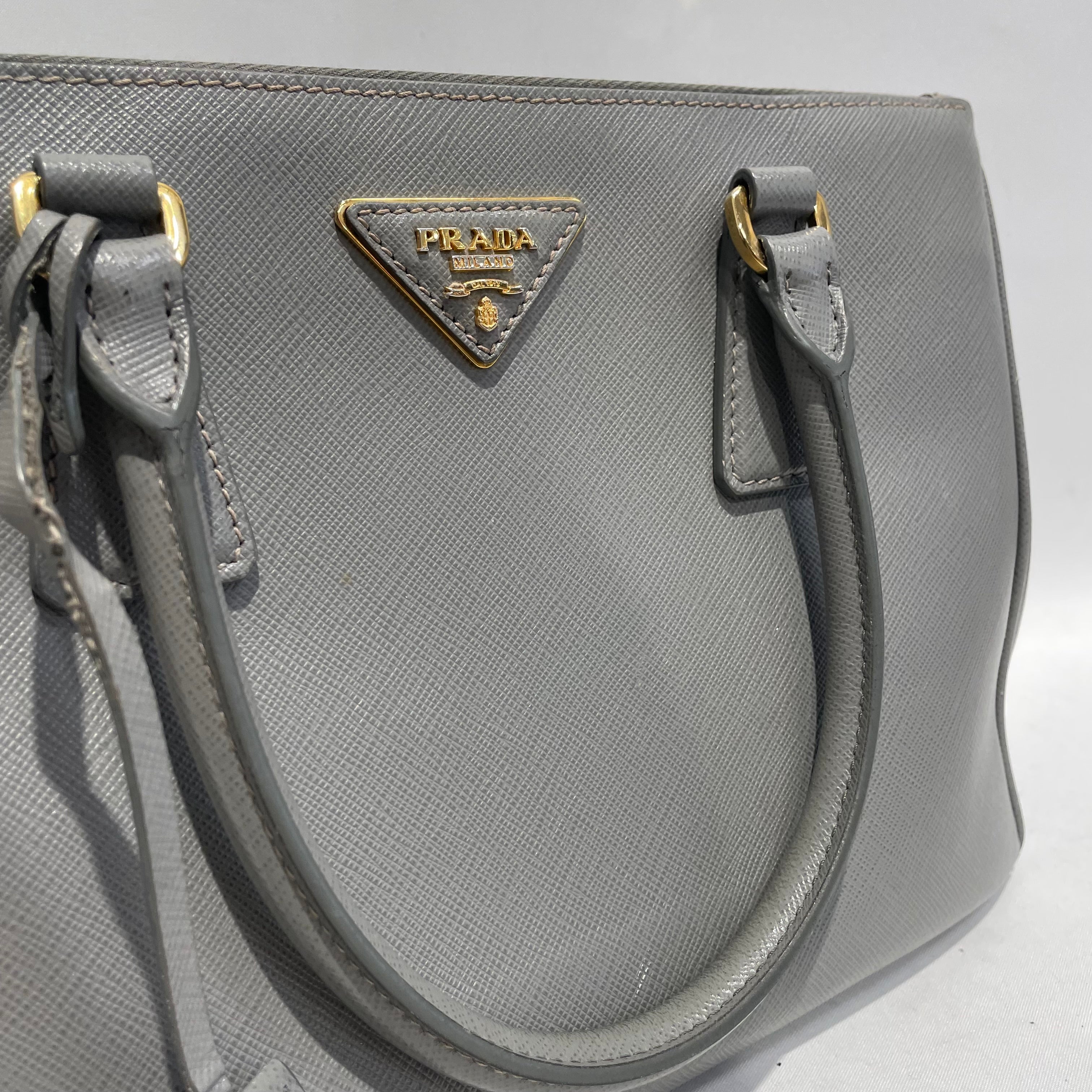 PRADA/Bag/Leather/GRY/Saffiano Galleria view 6