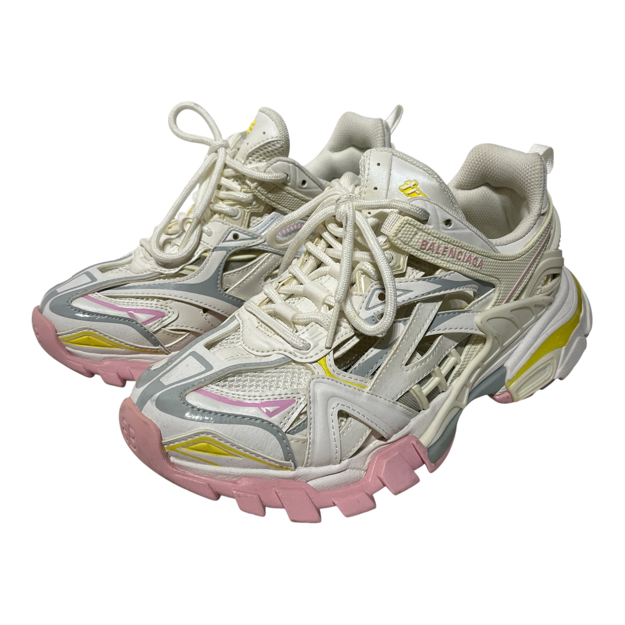 BALENCIAGA/Low-Sneakers/US 6/Leather/WHT/track 2.0 view 1