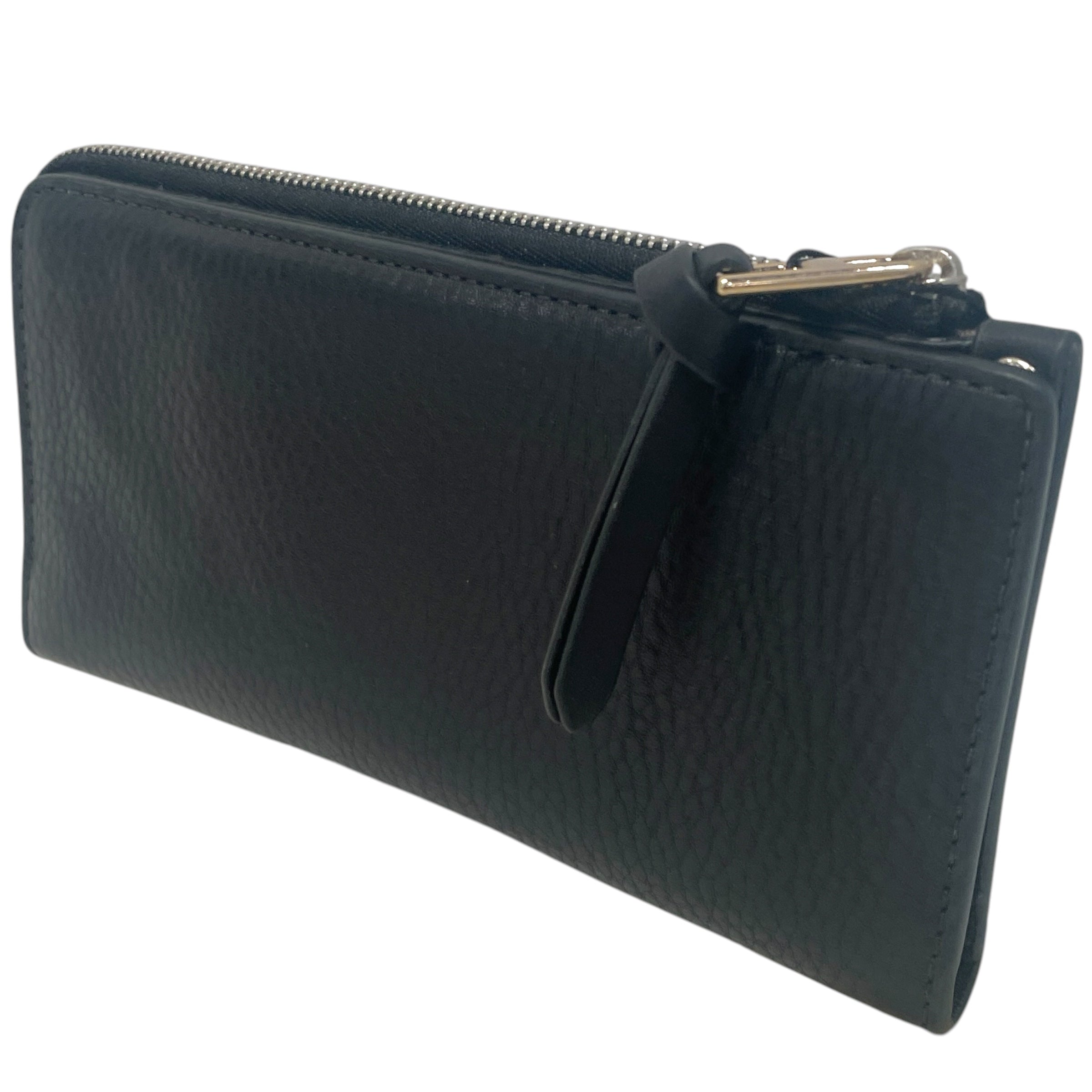 BURBERRY LONDON/Long Wallet/Leather/BLK/M's/w/ black check pattern view 1