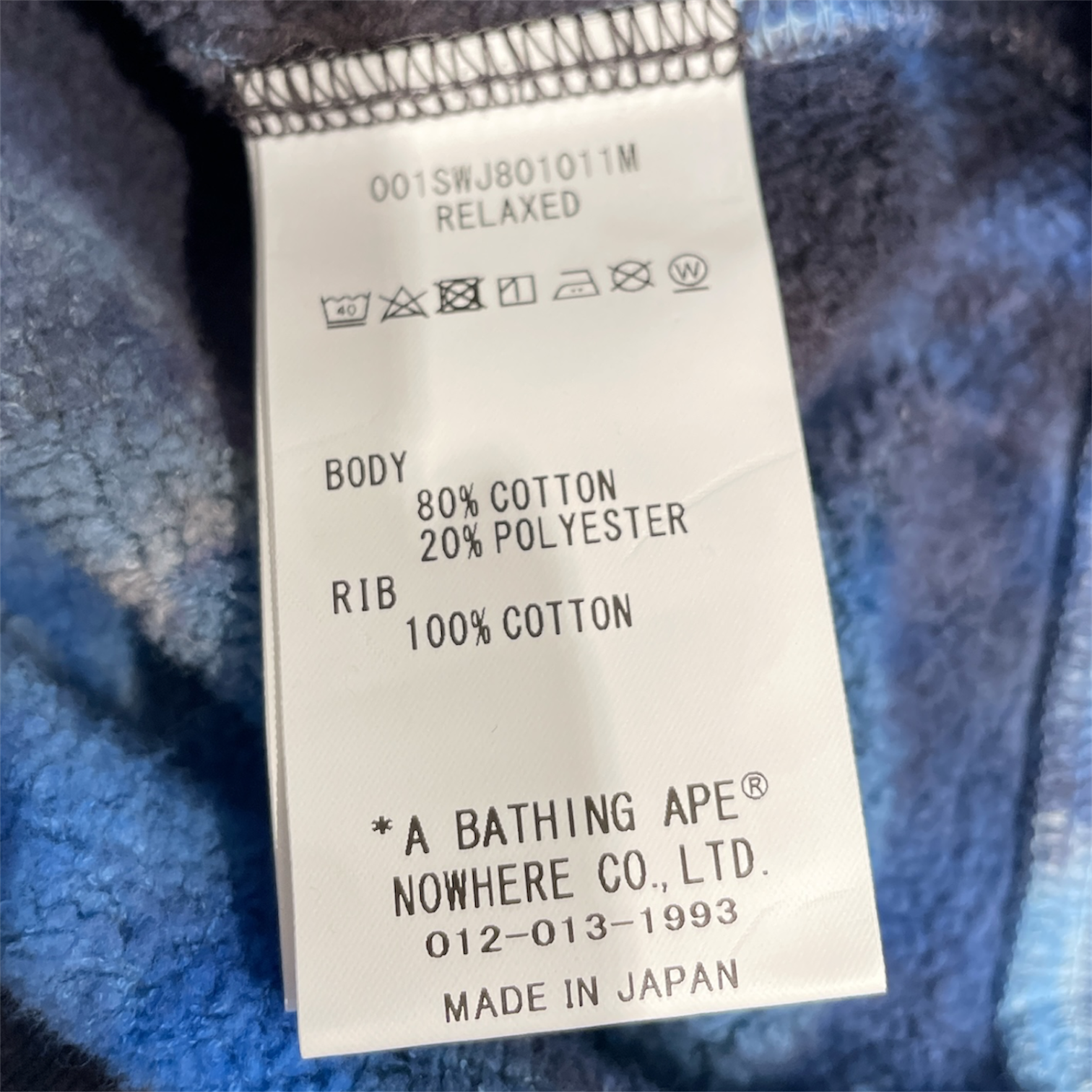 A BATHING APE/Sweater/S/Cotton/NVY/tie-dye-boombox view 4